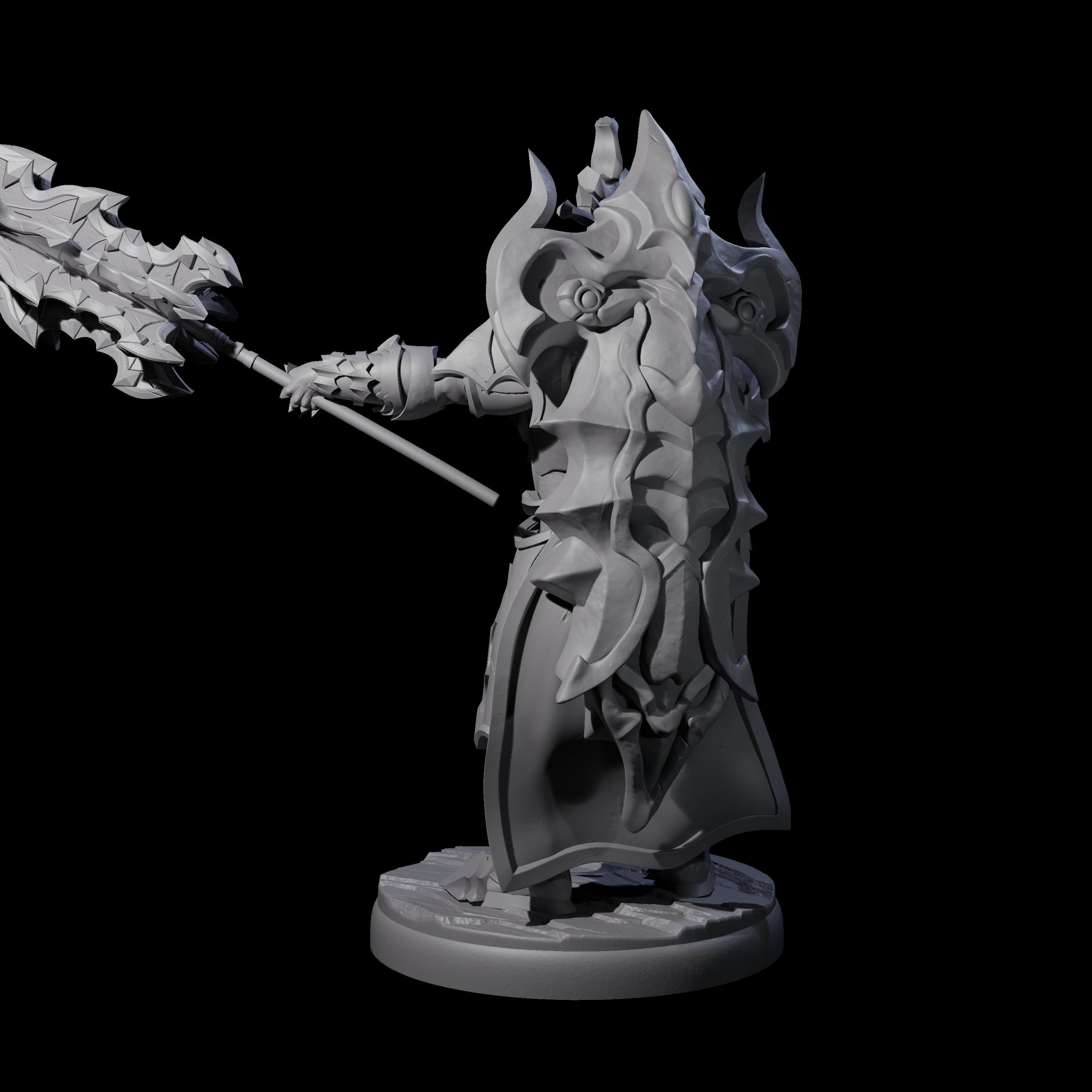 Hulking Dark Elf Sentinel J Miniature for Dungeons and Dragons, Pathfinder or other TTRPGs