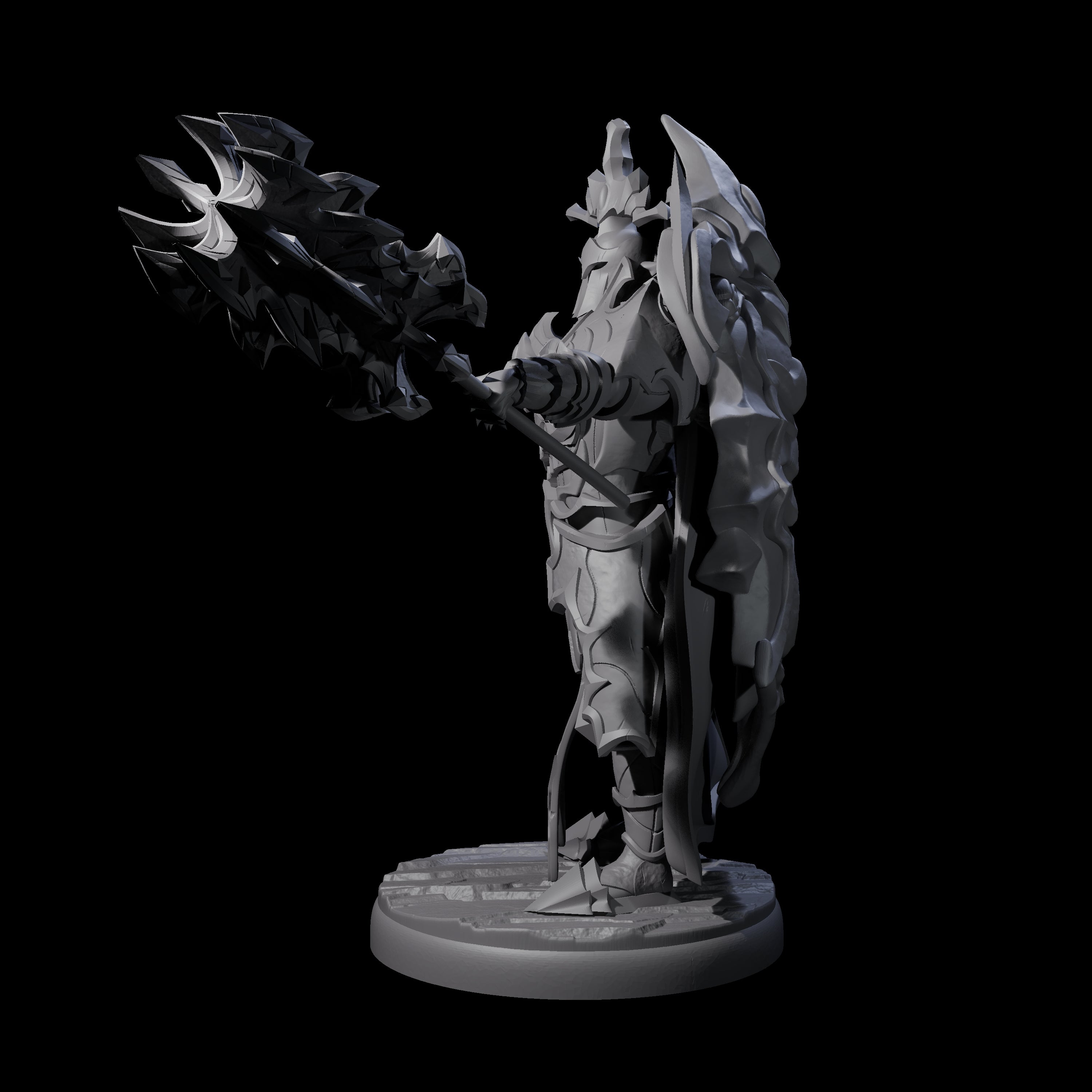 Hulking Dark Elf Sentinel J Miniature for Dungeons and Dragons, Pathfinder or other TTRPGs