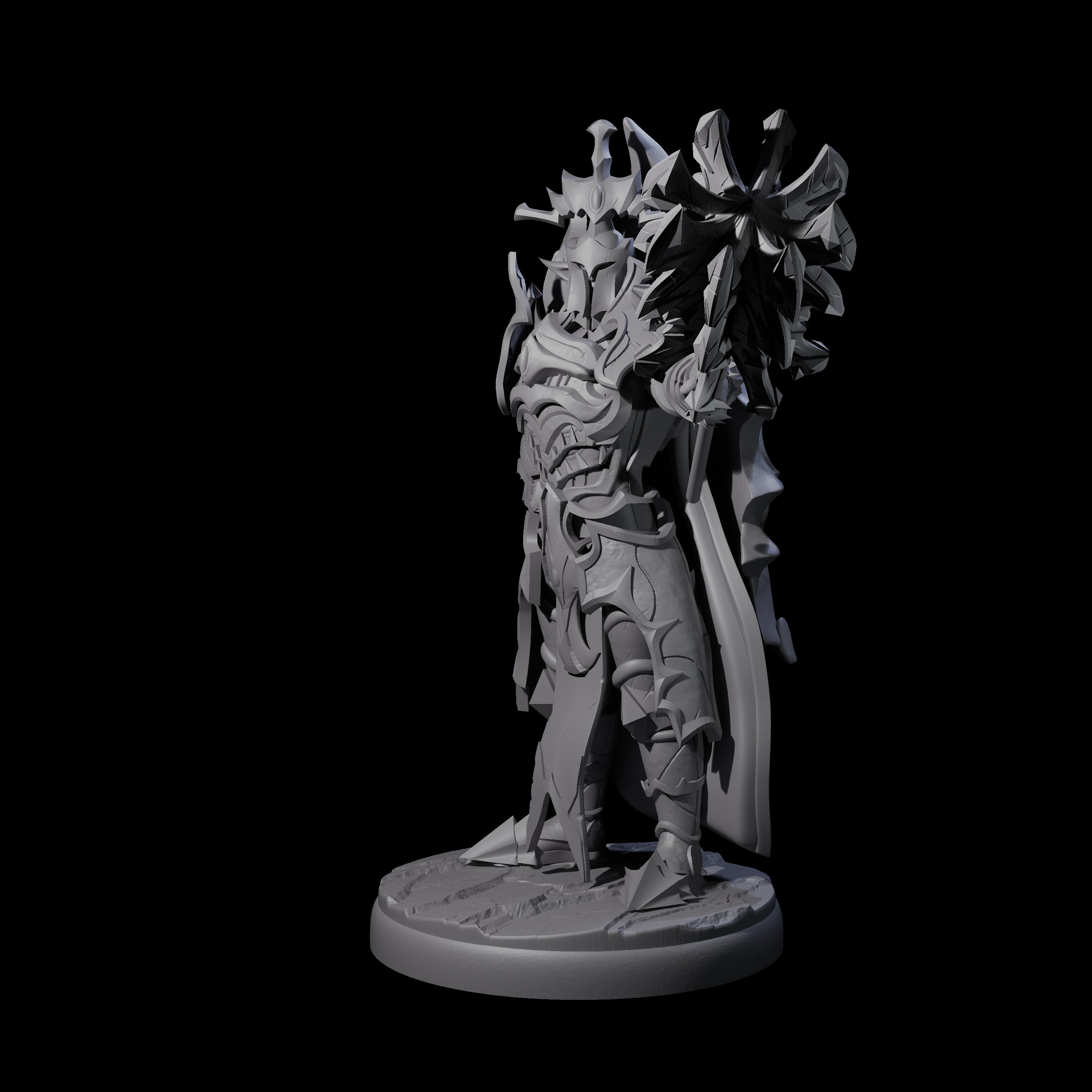 Hulking Dark Elf Sentinel J Miniature for Dungeons and Dragons, Pathfinder or other TTRPGs