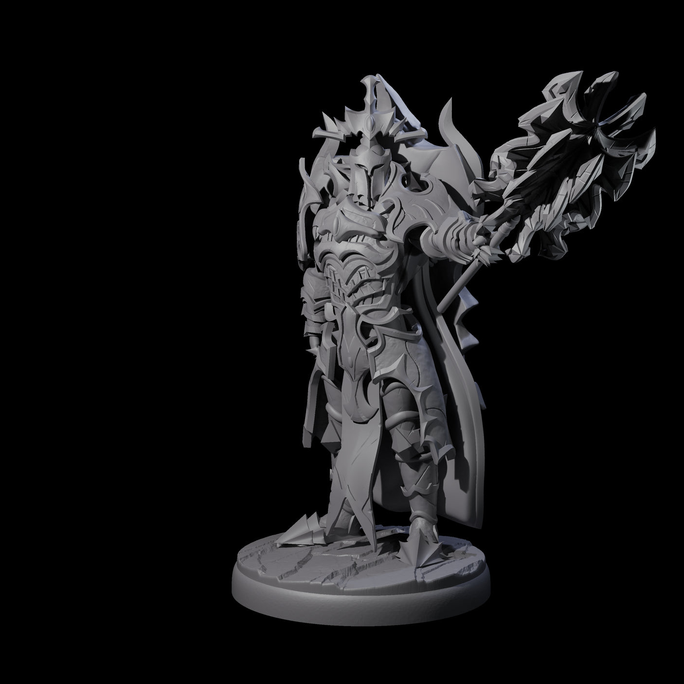 Hulking Dark Elf Sentinel J Miniature for Dungeons and Dragons, Pathfinder or other TTRPGs