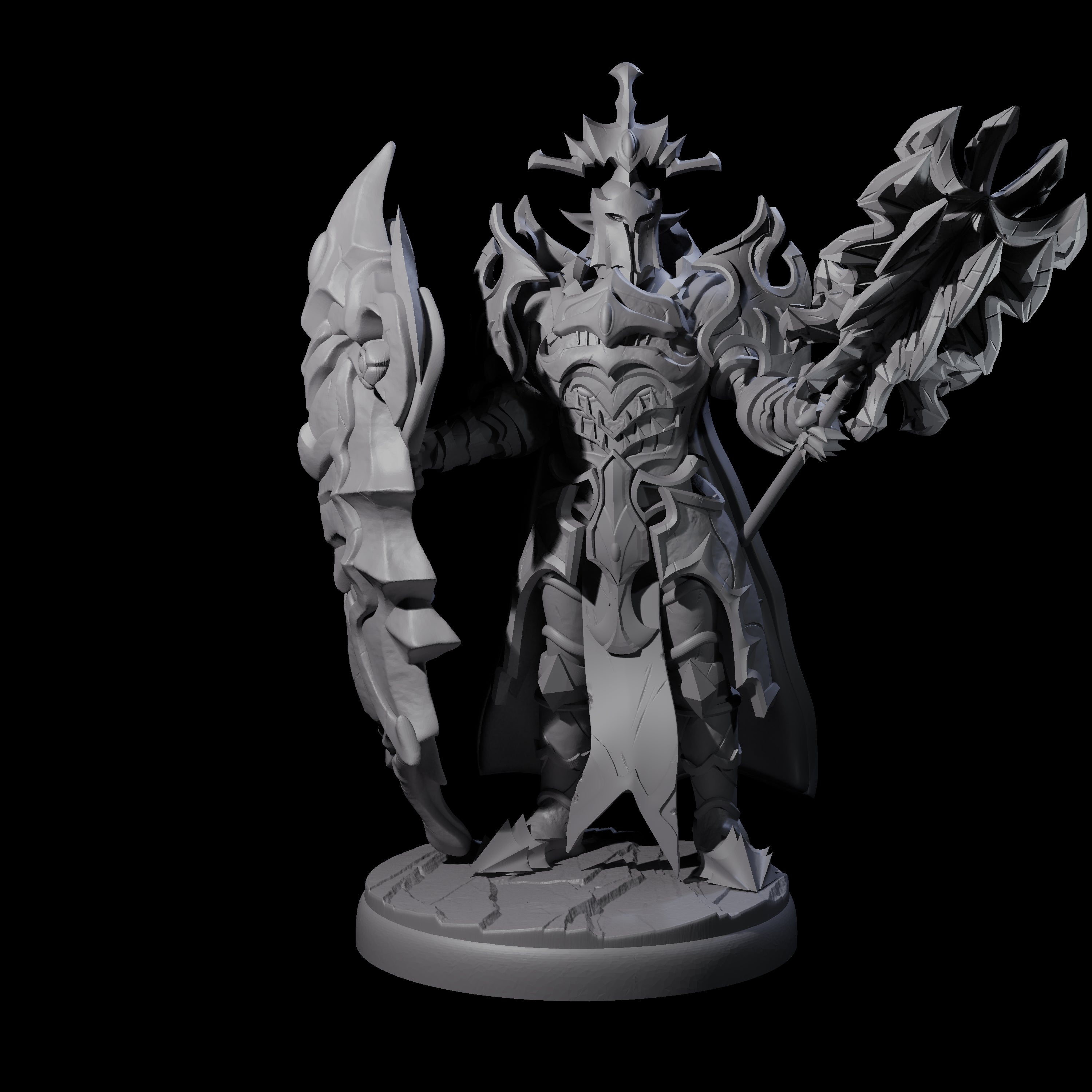 Hulking Dark Elf Sentinel K Miniature for Dungeons and Dragons, Pathfinder or other TTRPGs