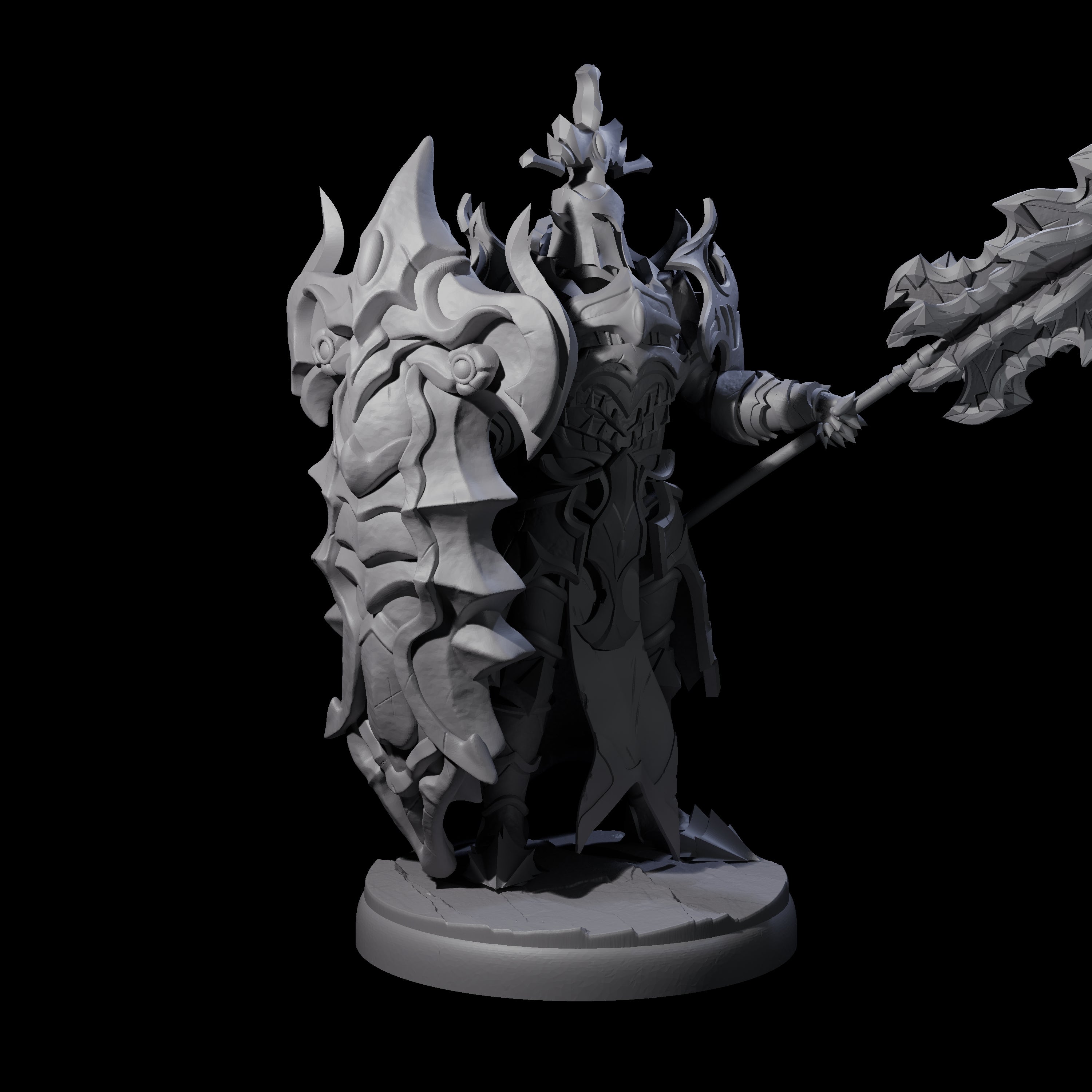 Hulking Dark Elf Sentinel K Miniature for Dungeons and Dragons, Pathfinder or other TTRPGs