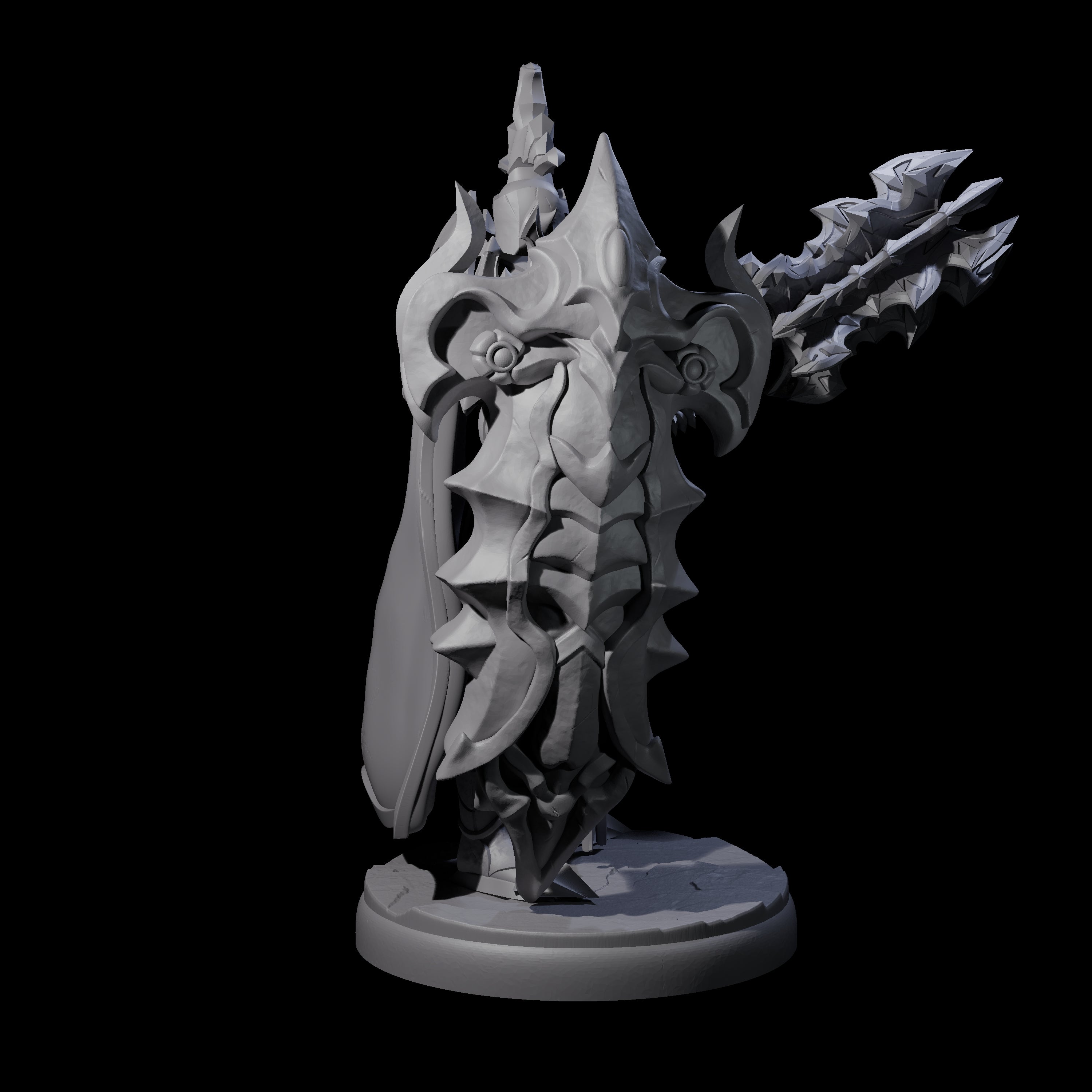 Hulking Dark Elf Sentinel K Miniature for Dungeons and Dragons, Pathfinder or other TTRPGs