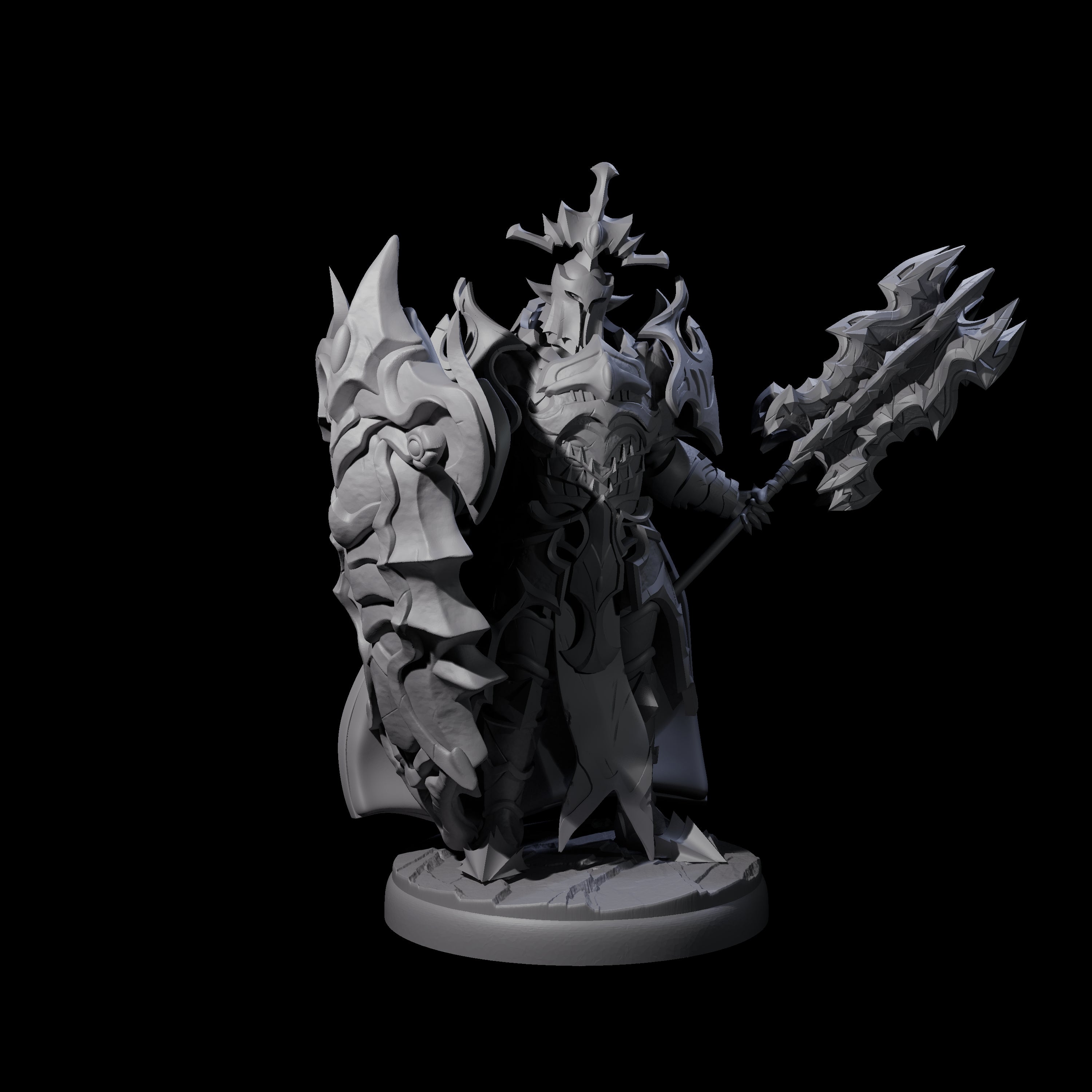 Hulking Dark Elf Sentinel L Miniature for Dungeons and Dragons, Pathfinder or other TTRPGs
