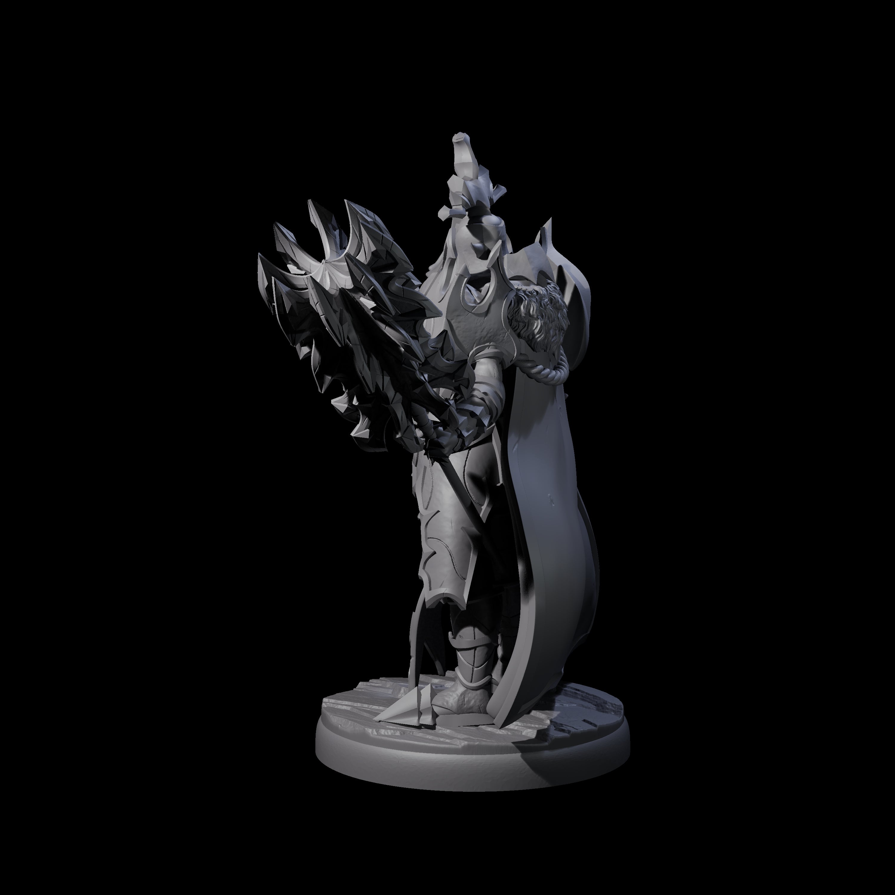 Hulking Dark Elf Sentinel L Miniature for Dungeons and Dragons, Pathfinder or other TTRPGs