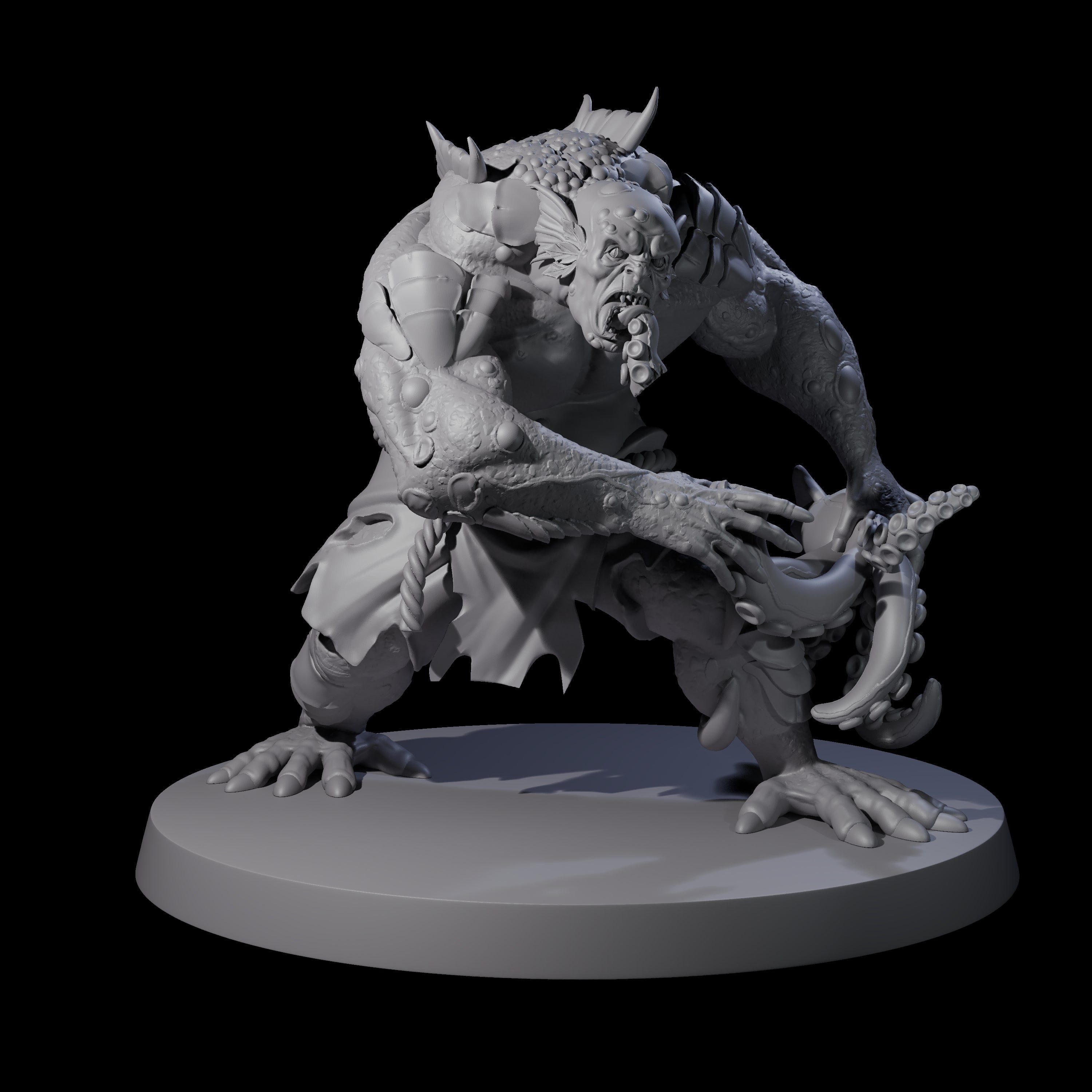 Hulking Deep One Miniature for Dungeons and Dragons, Pathfinder or other TTRPGs