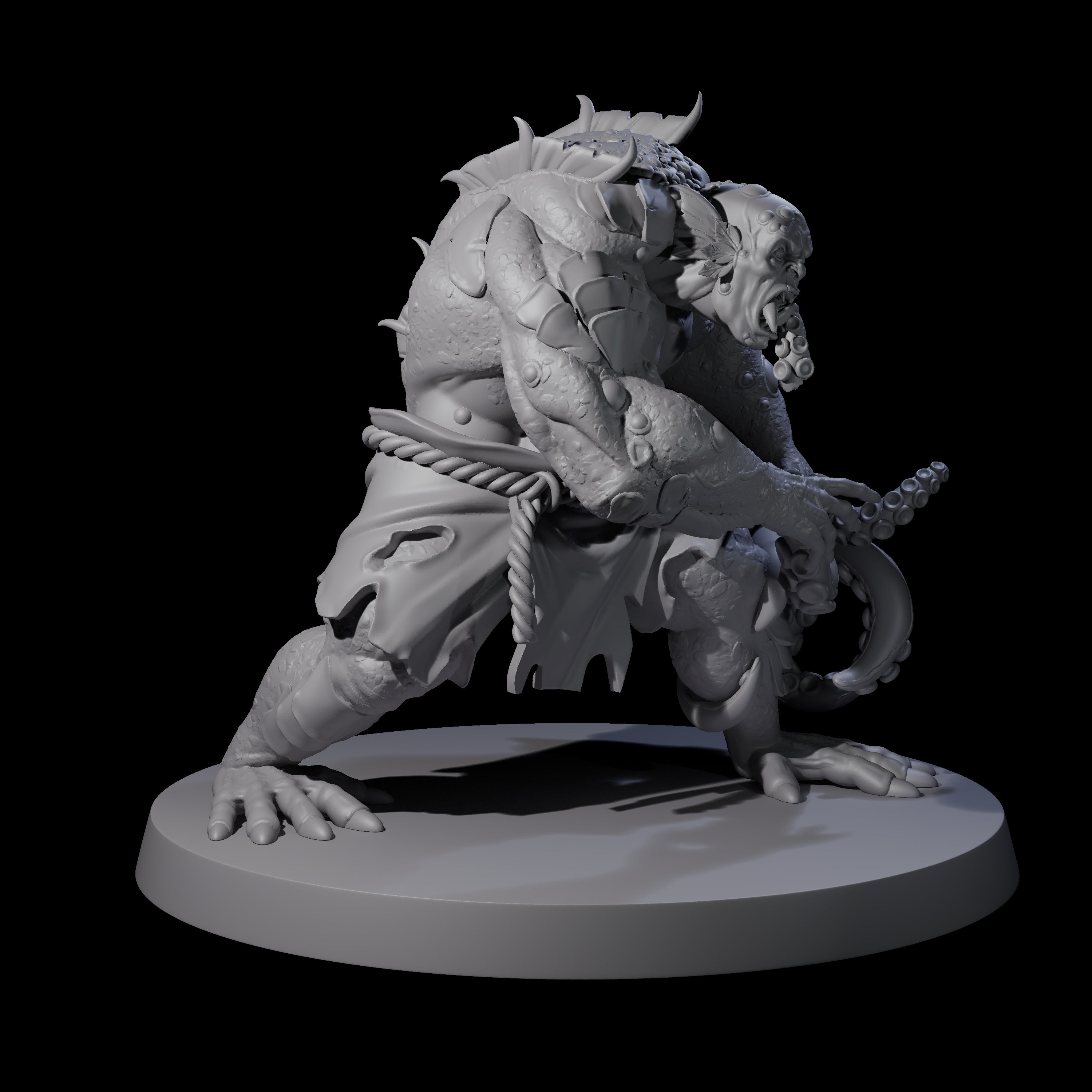 Hulking Deep One Miniature for Dungeons and Dragons, Pathfinder or other TTRPGs