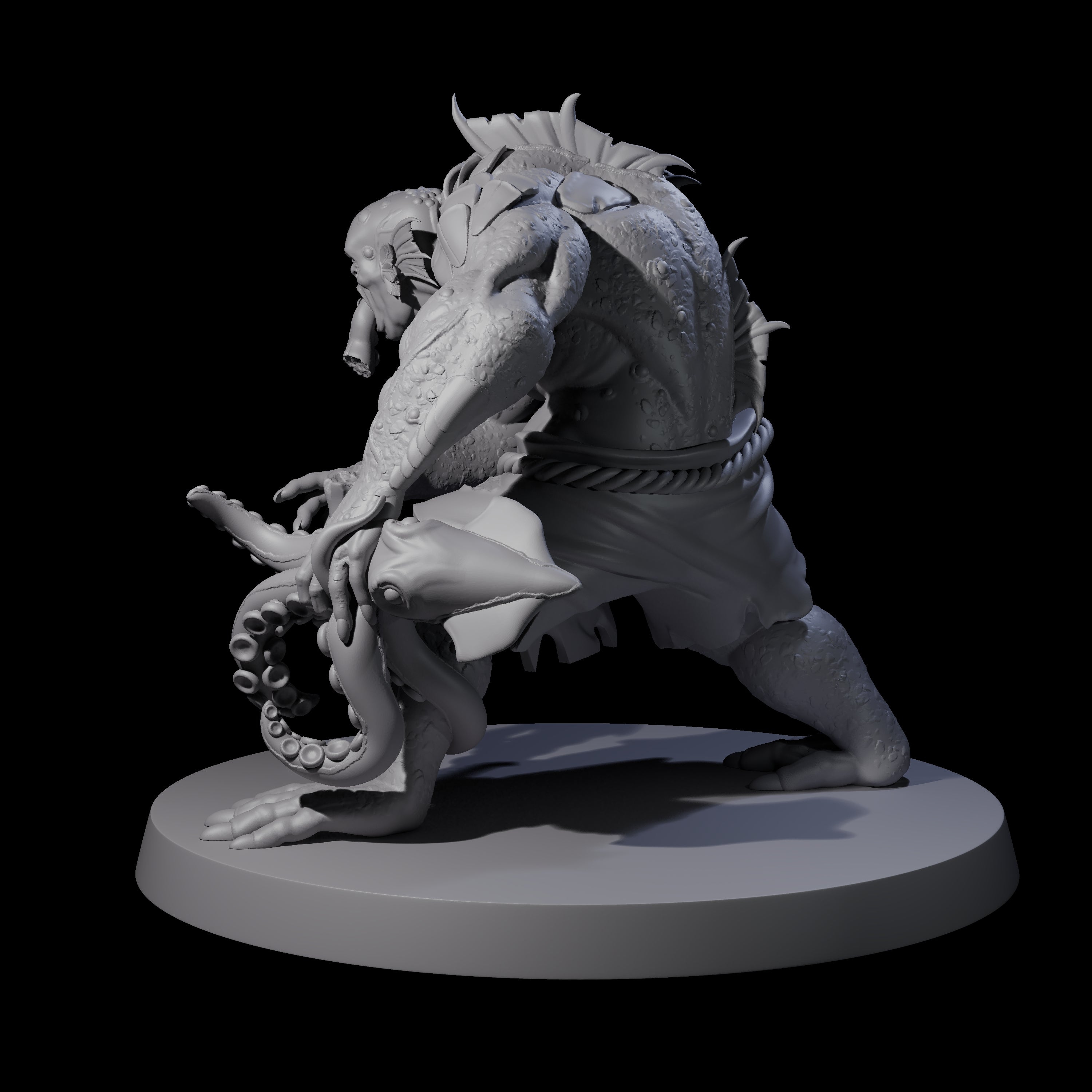 Hulking Deep One Miniature for Dungeons and Dragons, Pathfinder or other TTRPGs