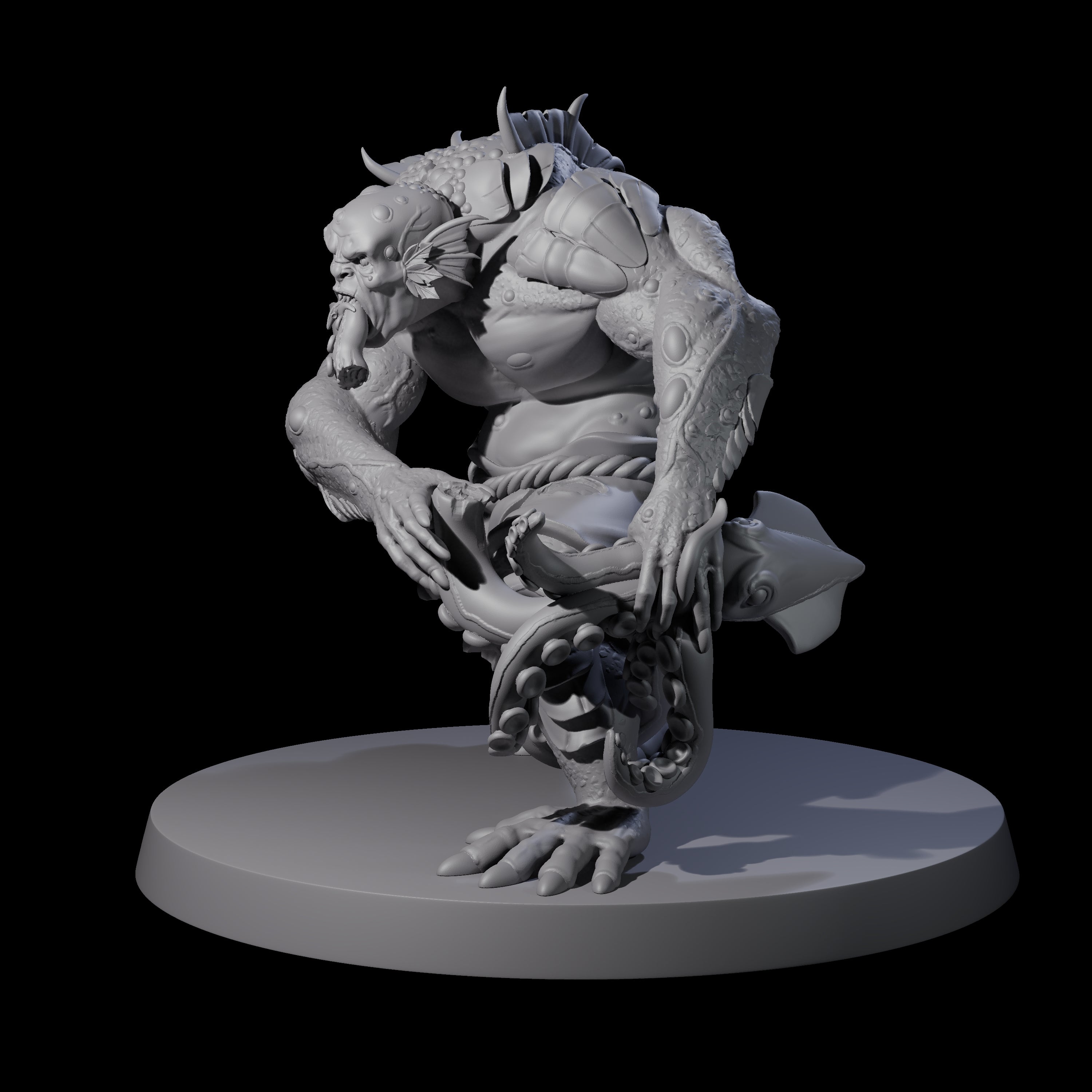 Hulking Deep One Miniature for Dungeons and Dragons, Pathfinder or other TTRPGs