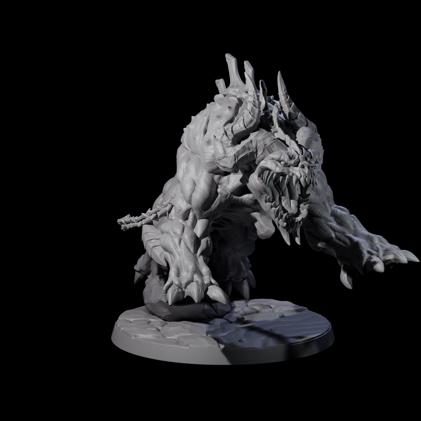 Hulking Hellhound A Miniature for Dungeons and Dragons, Pathfinder or other TTRPGs