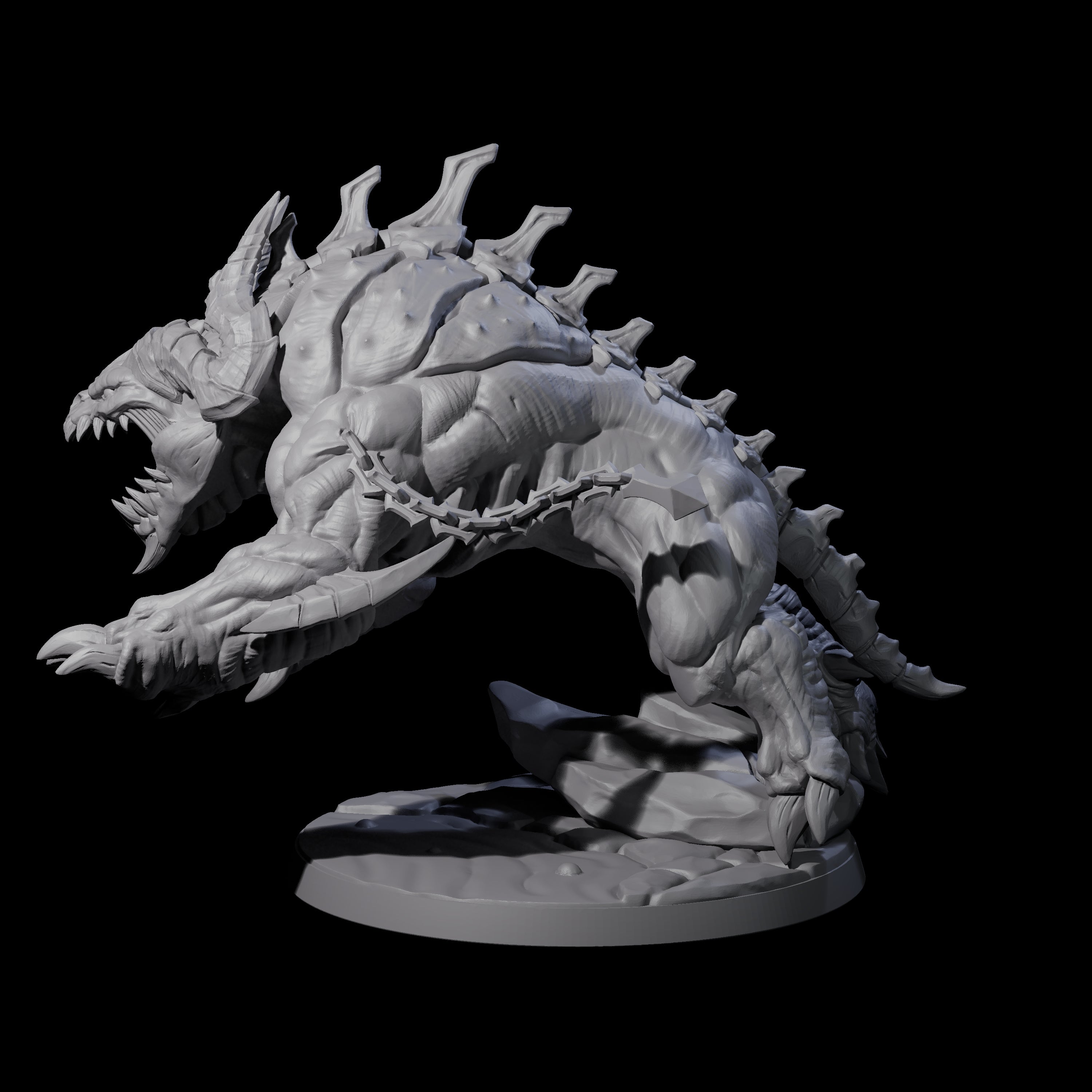 Hulking Hellhound A Miniature for Dungeons and Dragons, Pathfinder or other TTRPGs