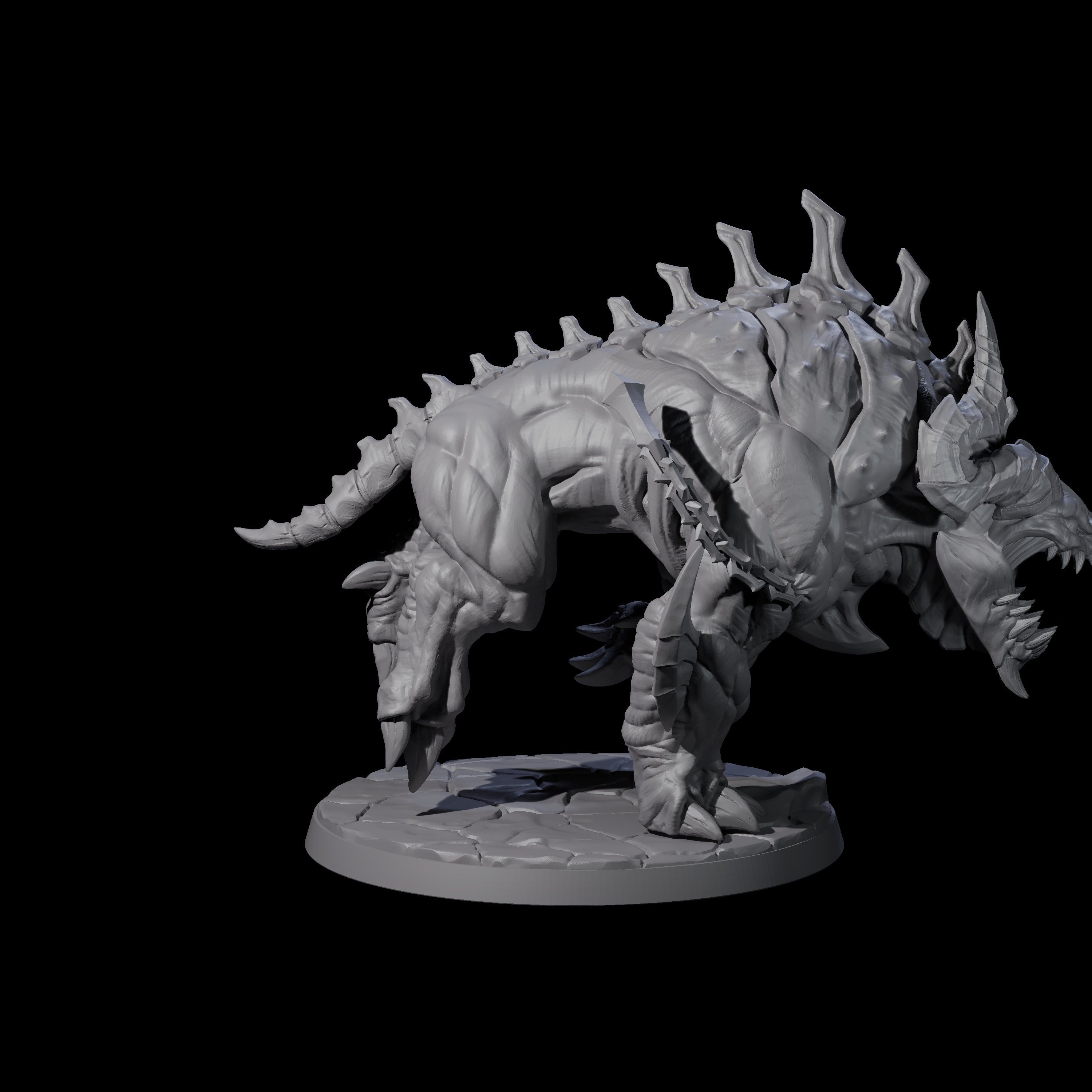 Hulking Hellhound B Miniature for Dungeons and Dragons, Pathfinder or other TTRPGs