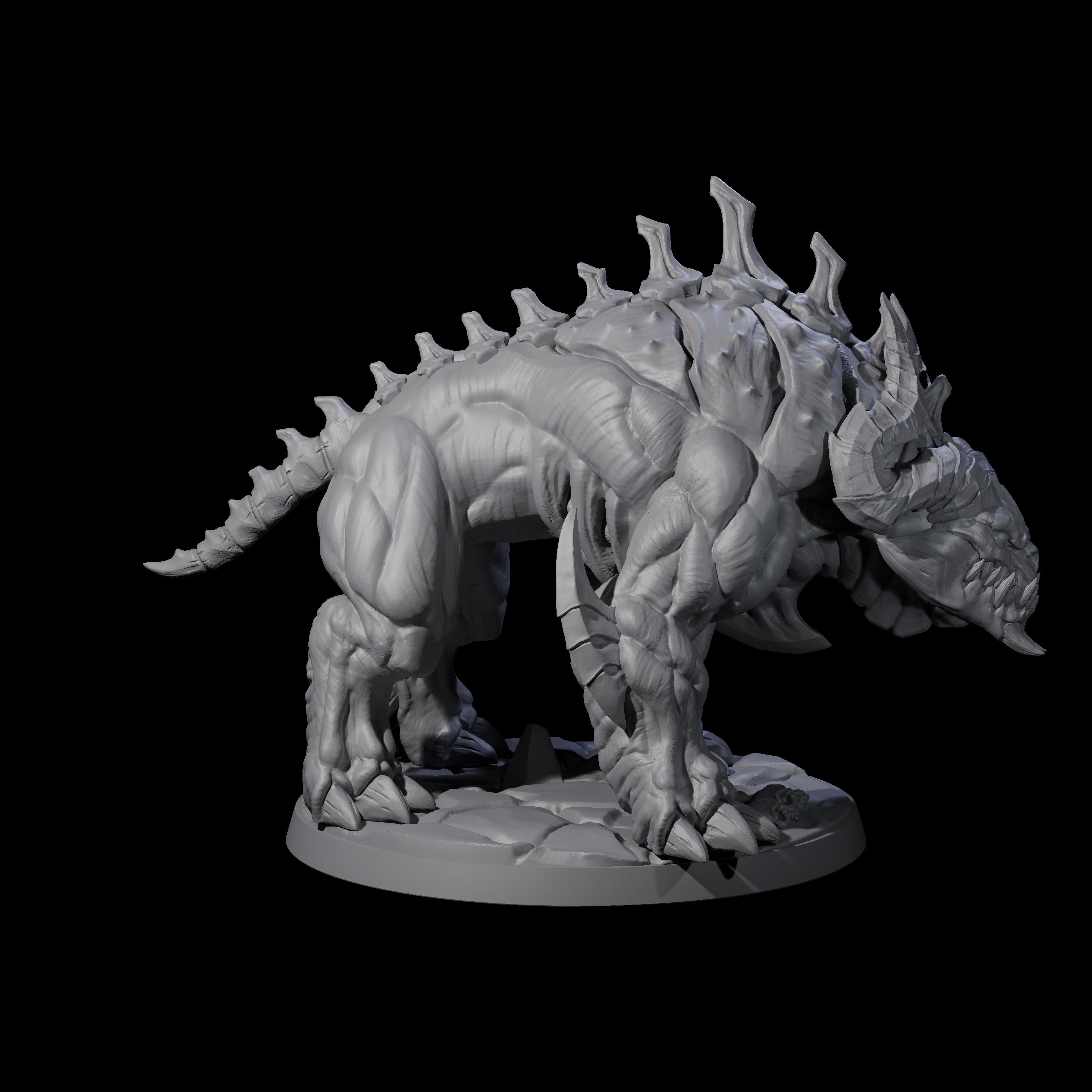 Hulking Hellhound D Miniature for Dungeons and Dragons, Pathfinder or other TTRPGs