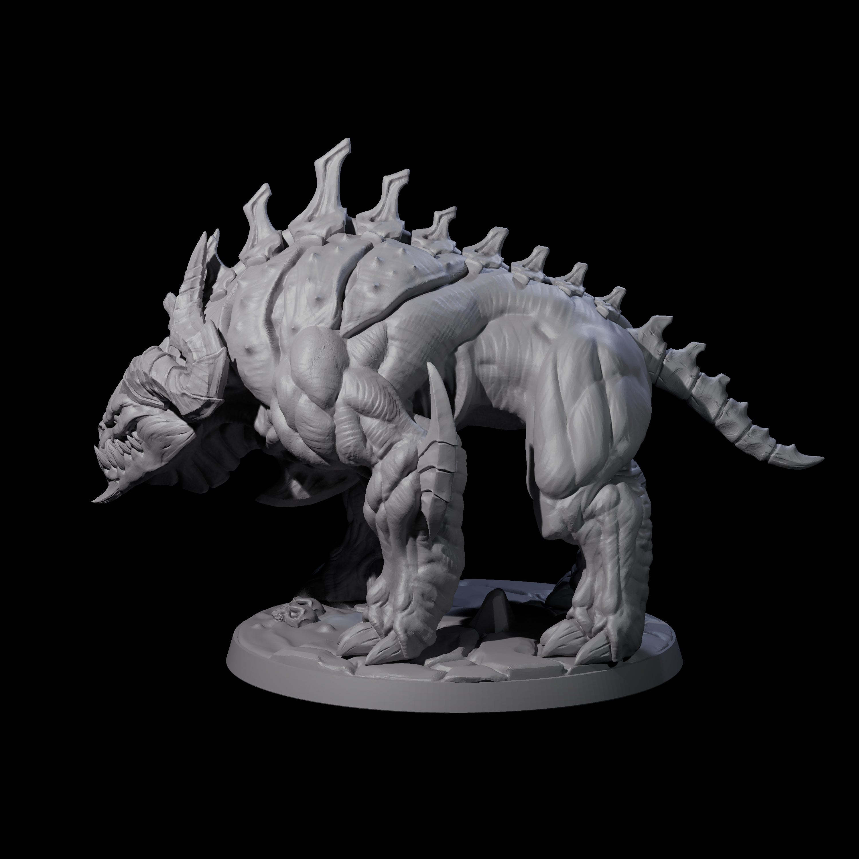 Hulking Hellhound D Miniature for Dungeons and Dragons, Pathfinder or other TTRPGs