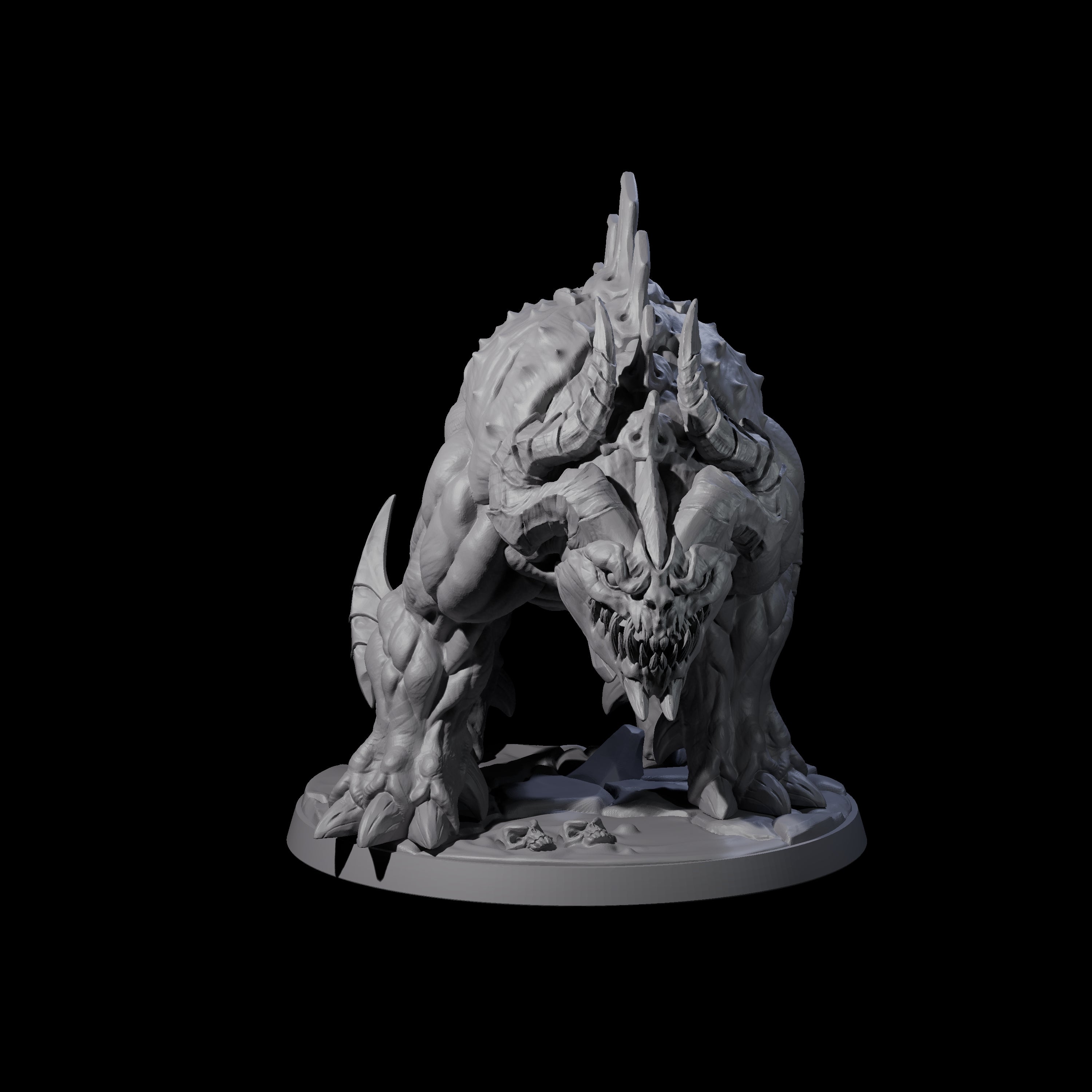 Hulking Hellhound D Miniature for Dungeons and Dragons, Pathfinder or other TTRPGs