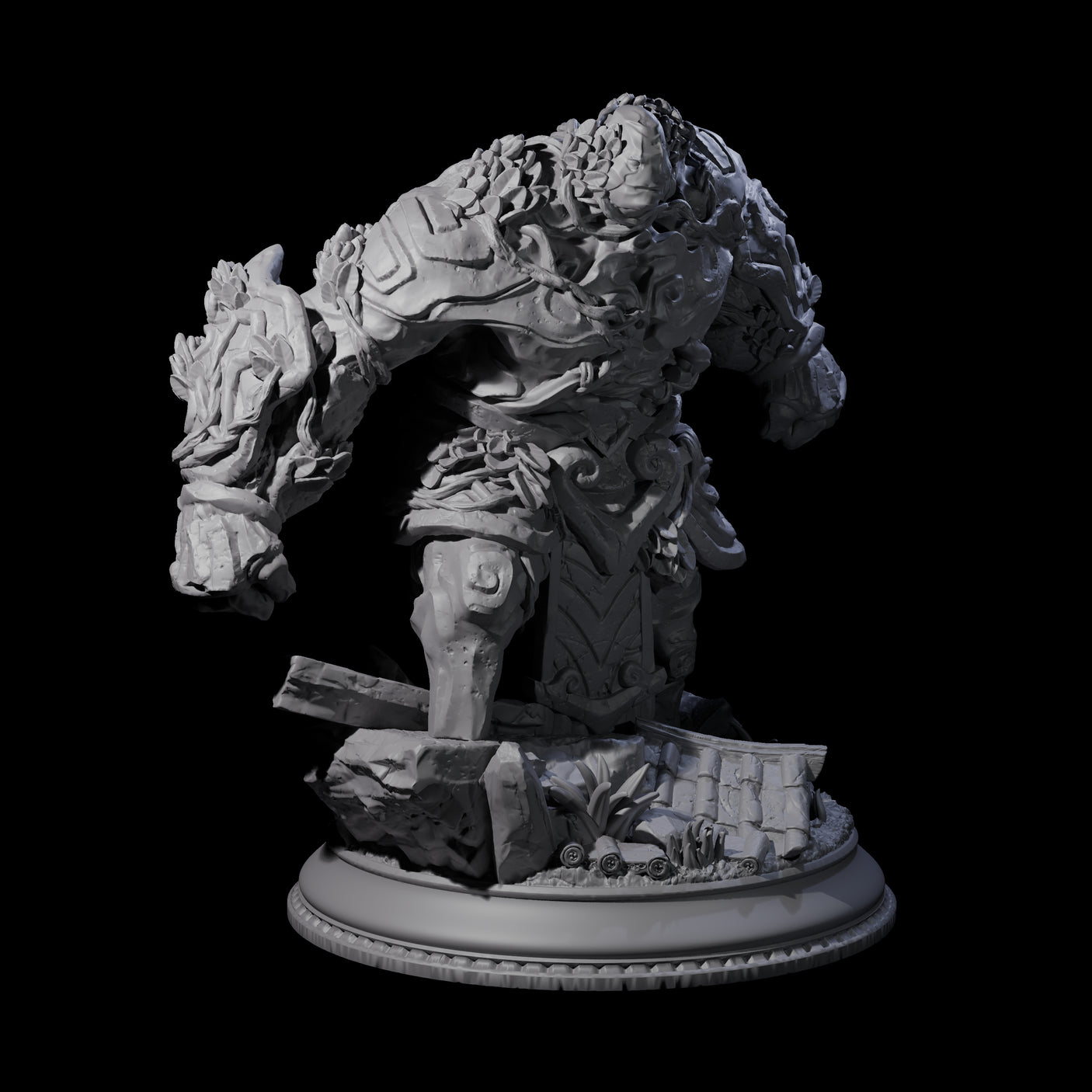 Hulking Jade Golem Miniature for Dungeons and Dragons, Pathfinder or other TTRPGs