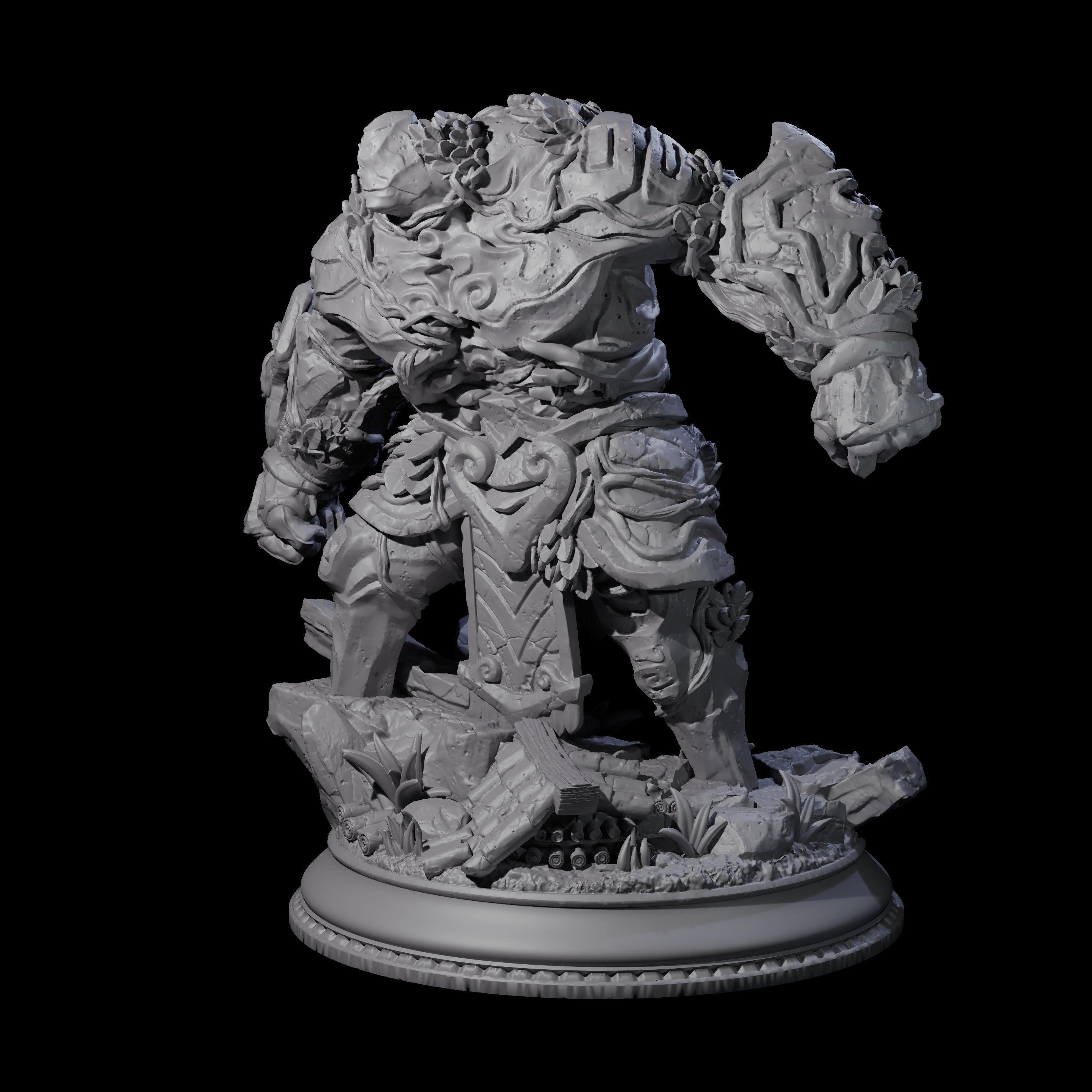 Hulking Jade Golem Miniature for Dungeons and Dragons, Pathfinder or other TTRPGs