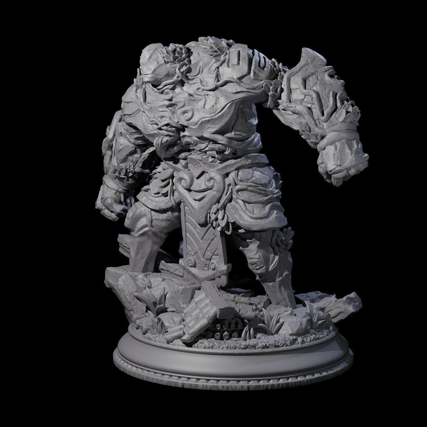 Hulking Jade Golem Miniature for Dungeons and Dragons, Pathfinder or other TTRPGs