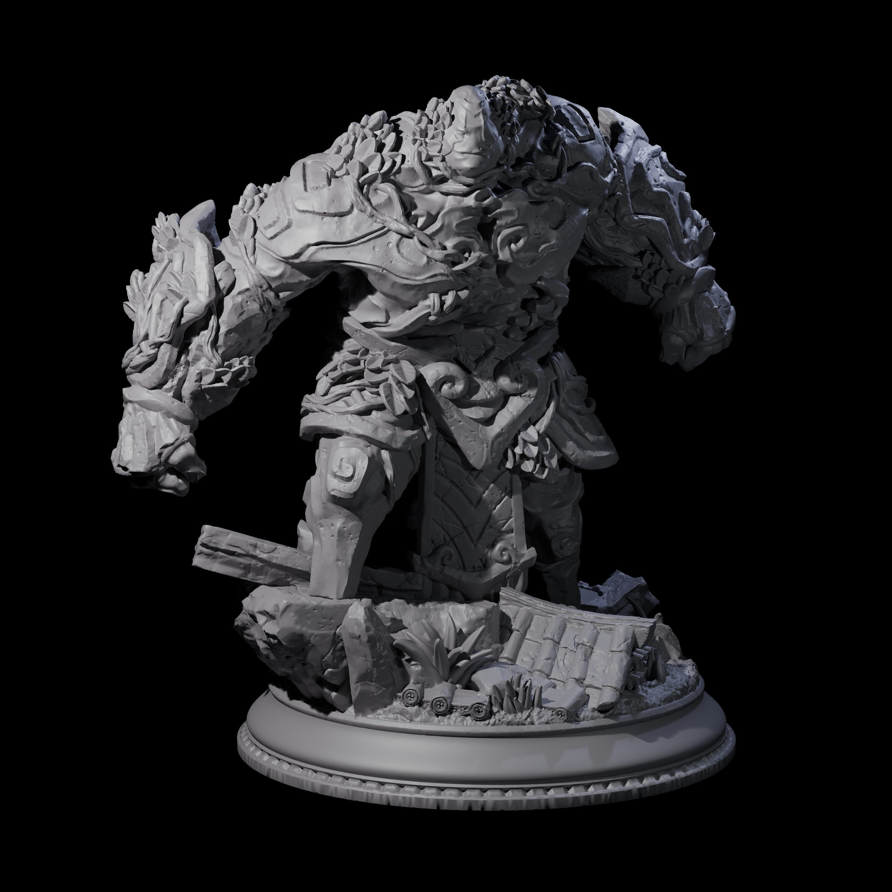 Hulking Jade Golem Miniature for Dungeons and Dragons, Pathfinder or other TTRPGs