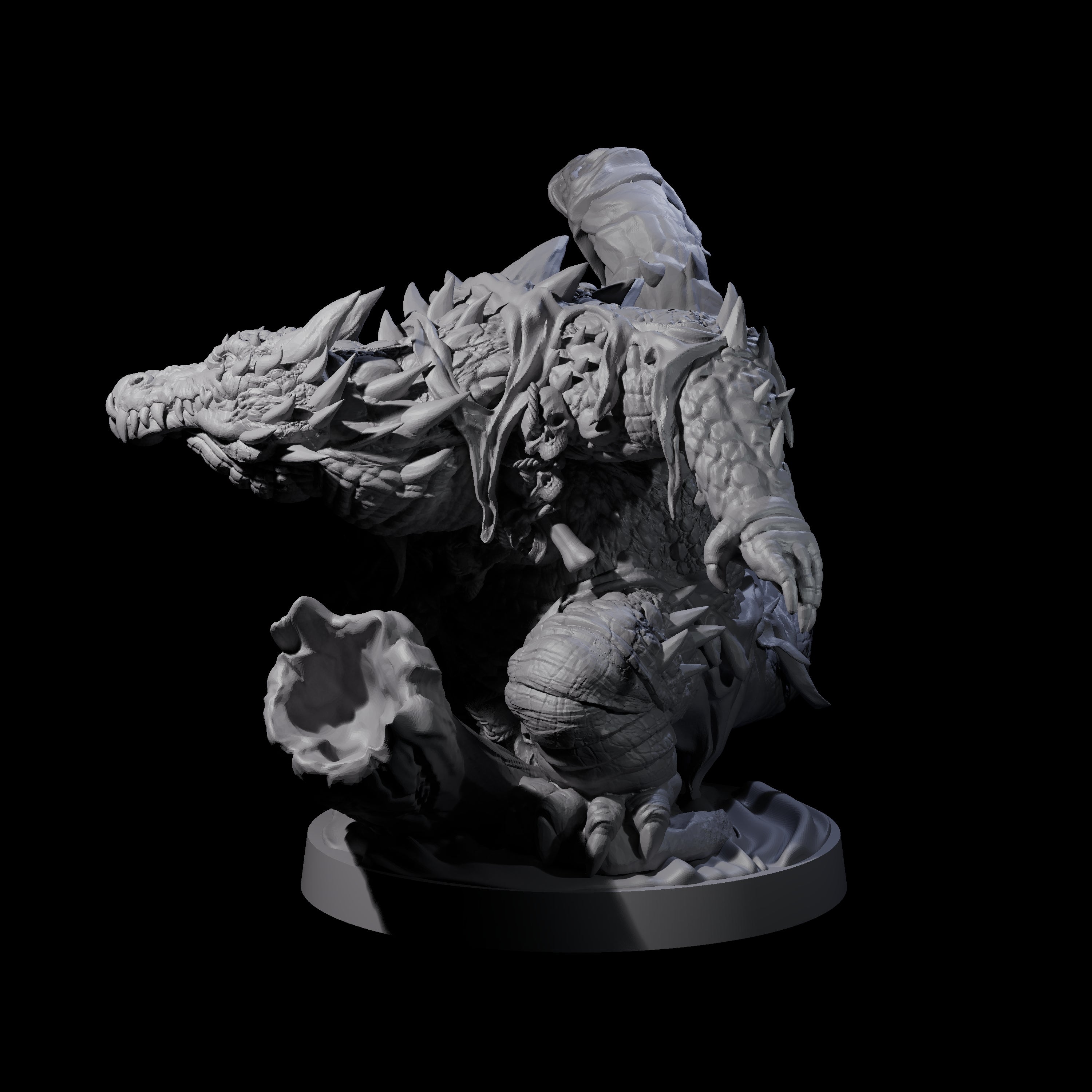 Hulking Lizardfolk Brute C Miniature for Dungeons and Dragons, Pathfinder or other TTRPGs