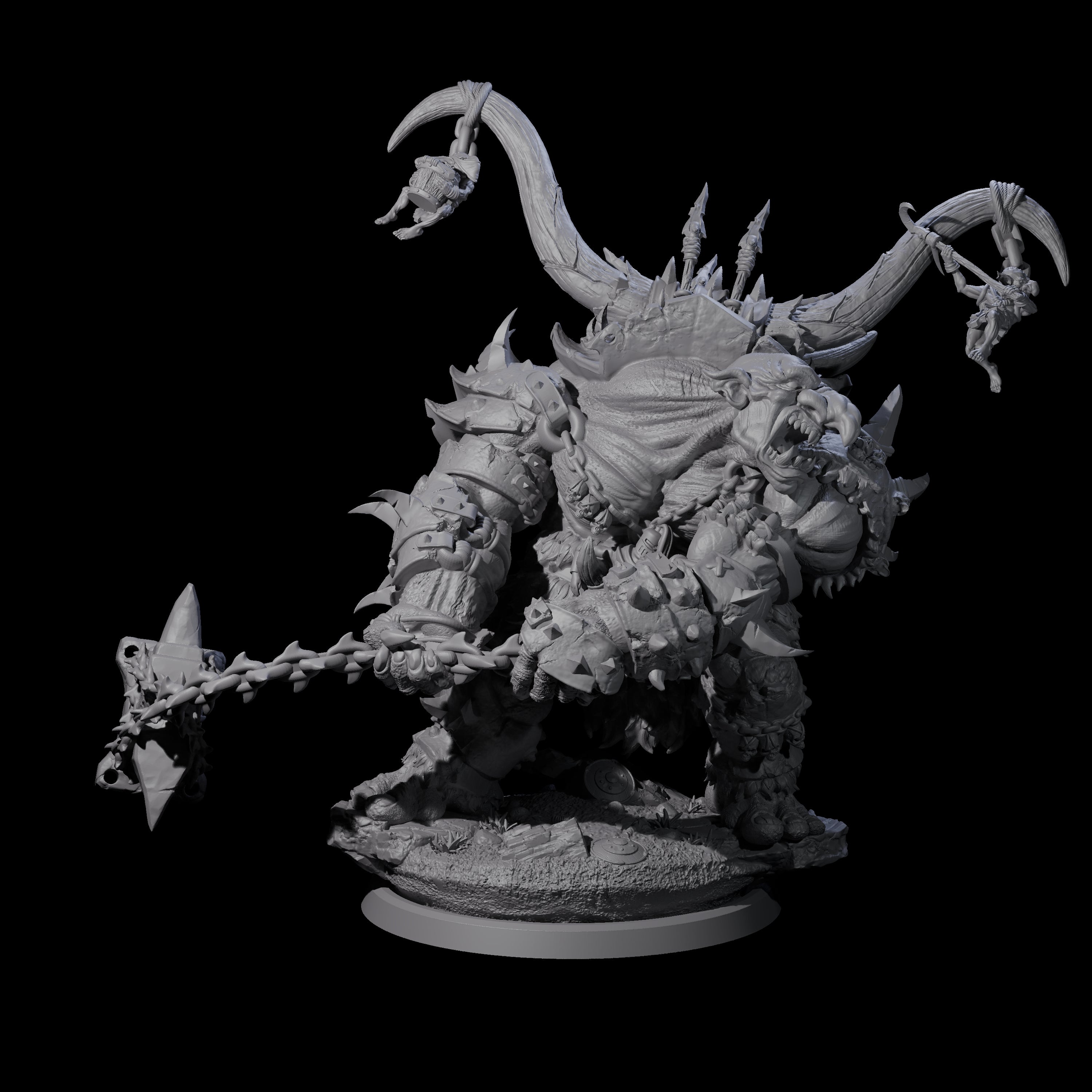 Hulking Ogre Juggernaut A Miniature for Dungeons and Dragons, Pathfinder or other TTRPGs