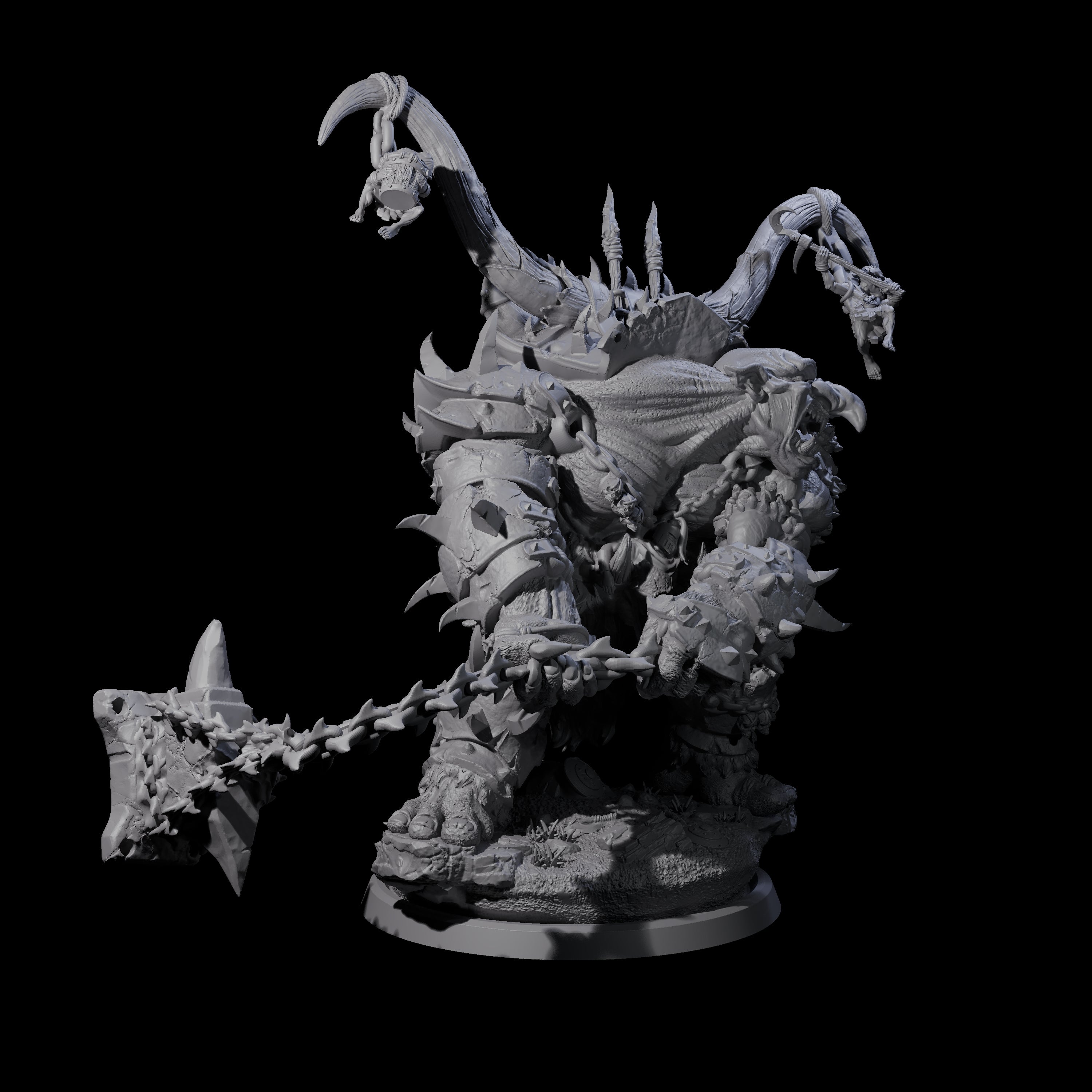 Hulking Ogre Juggernaut A Miniature for Dungeons and Dragons, Pathfinder or other TTRPGs