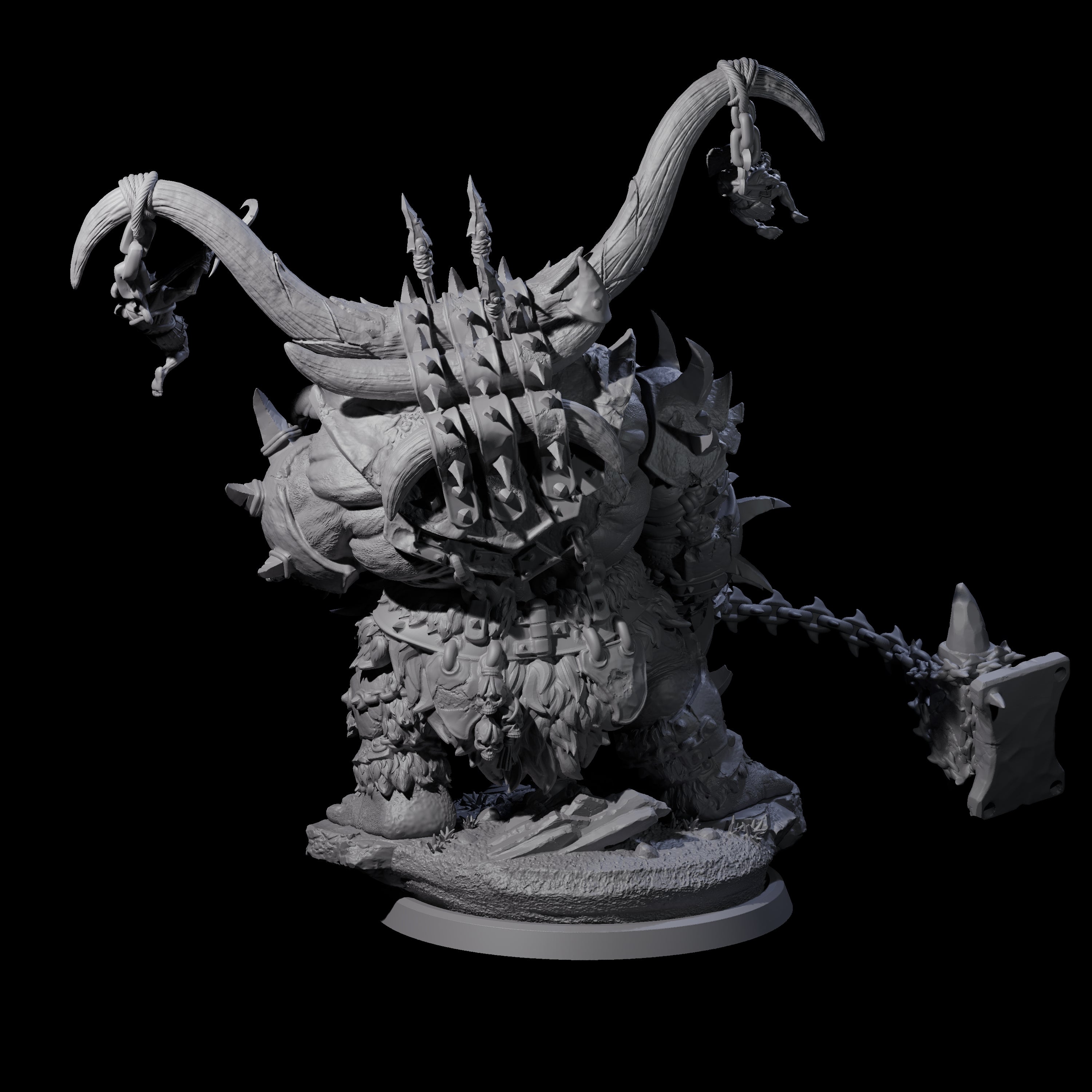 Hulking Ogre Juggernaut A Miniature for Dungeons and Dragons, Pathfinder or other TTRPGs