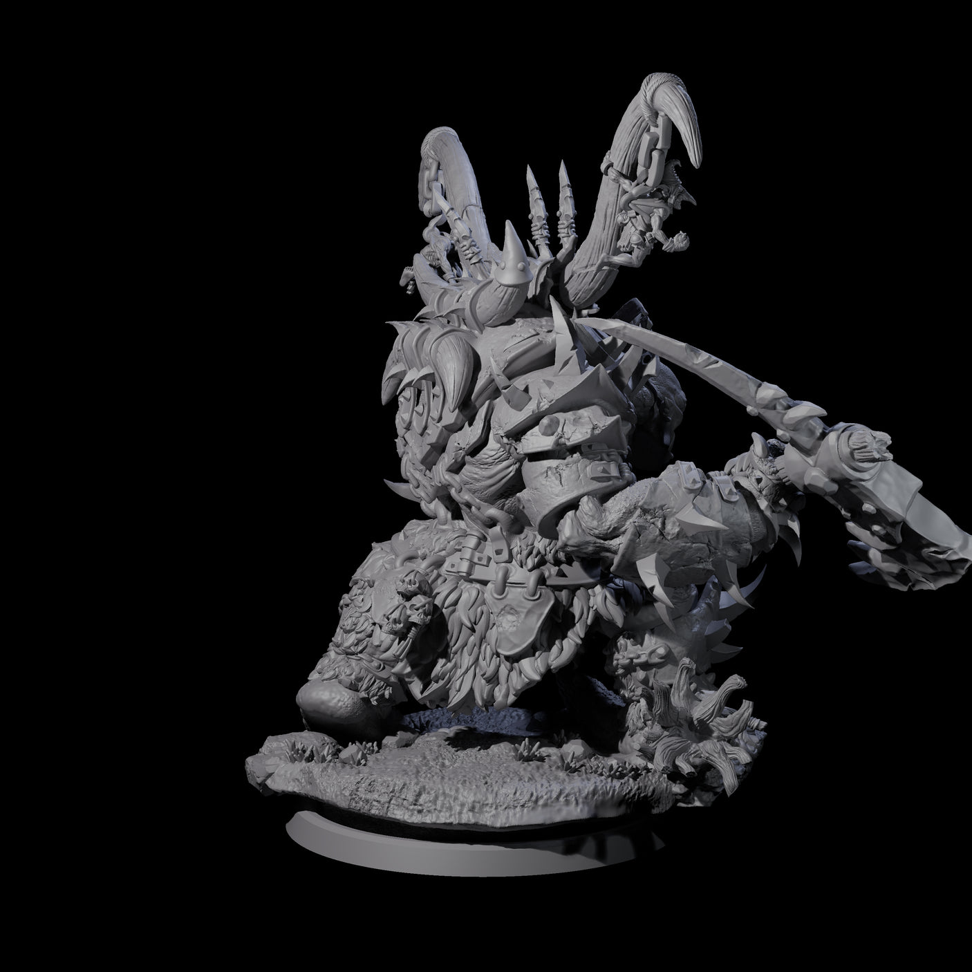 Hulking Ogre Juggernaut B Miniature for Dungeons and Dragons, Pathfinder or other TTRPGs