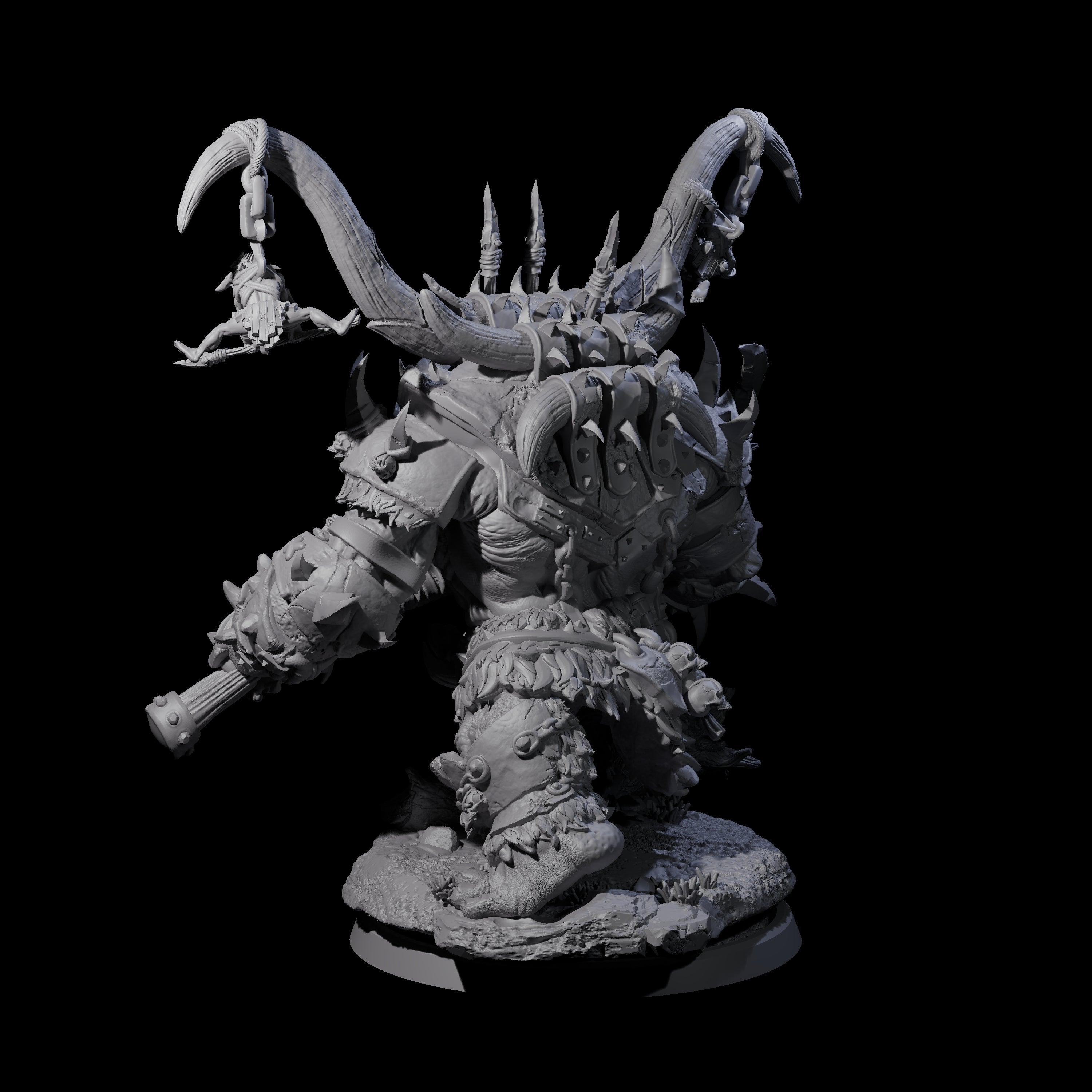 Hulking Ogre Juggernaut B Miniature for Dungeons and Dragons, Pathfinder or other TTRPGs