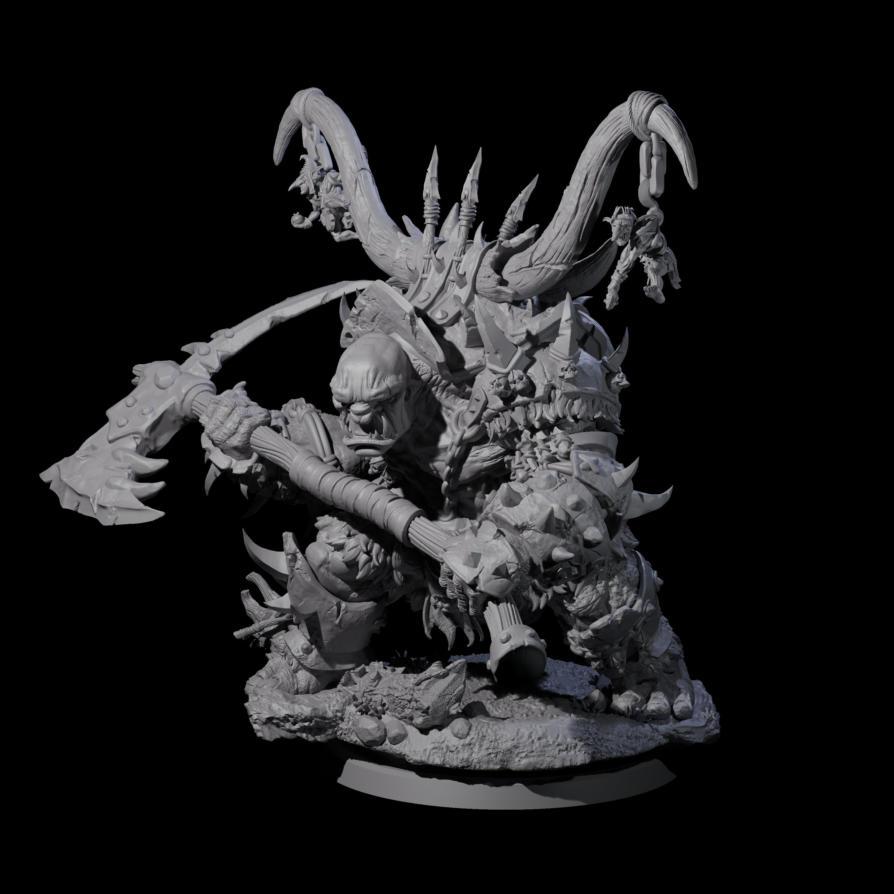 Hulking Ogre Juggernaut B Miniature for Dungeons and Dragons, Pathfinder or other TTRPGs