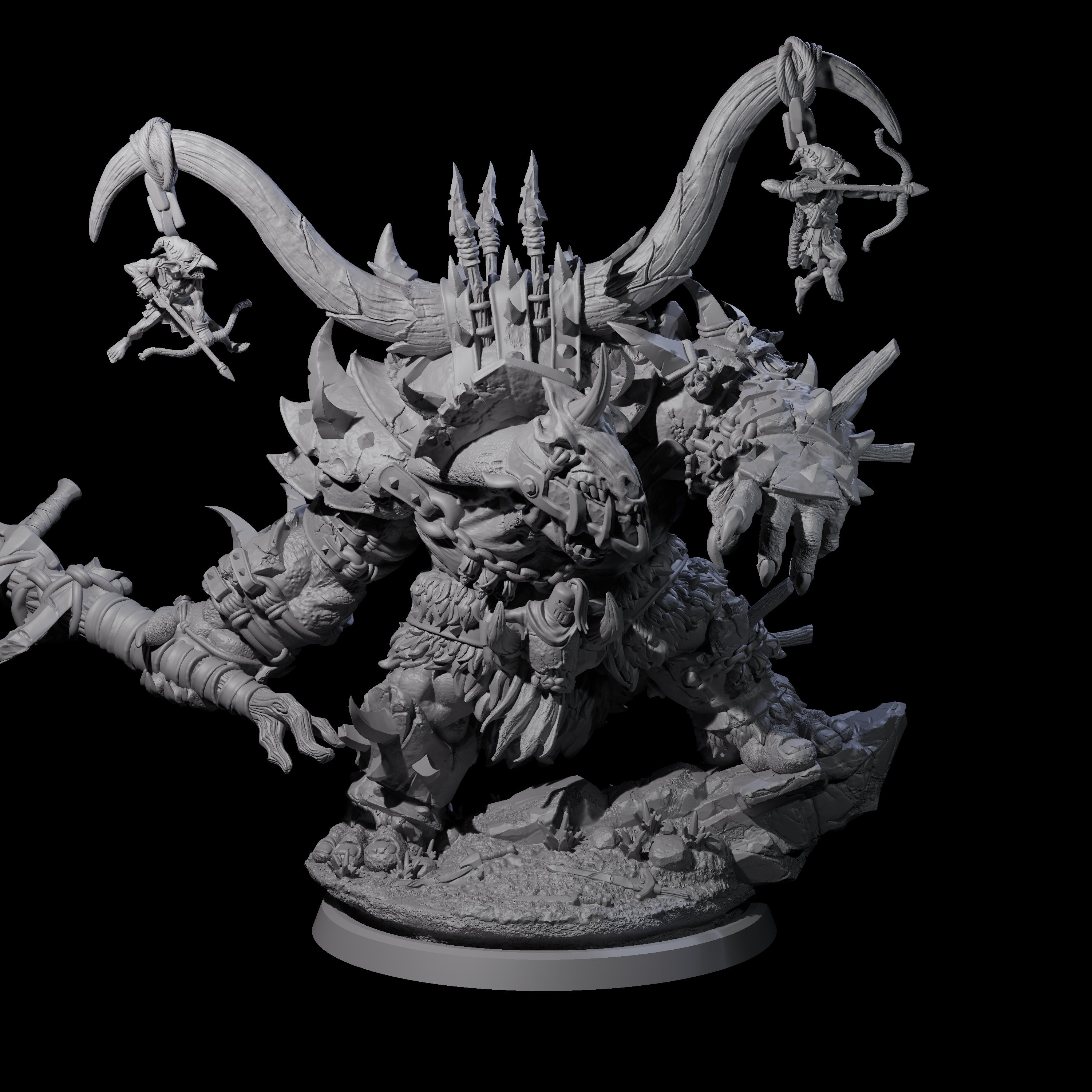 Hulking Ogre Juggernaut C Miniature for Dungeons and Dragons, Pathfinder or other TTRPGs