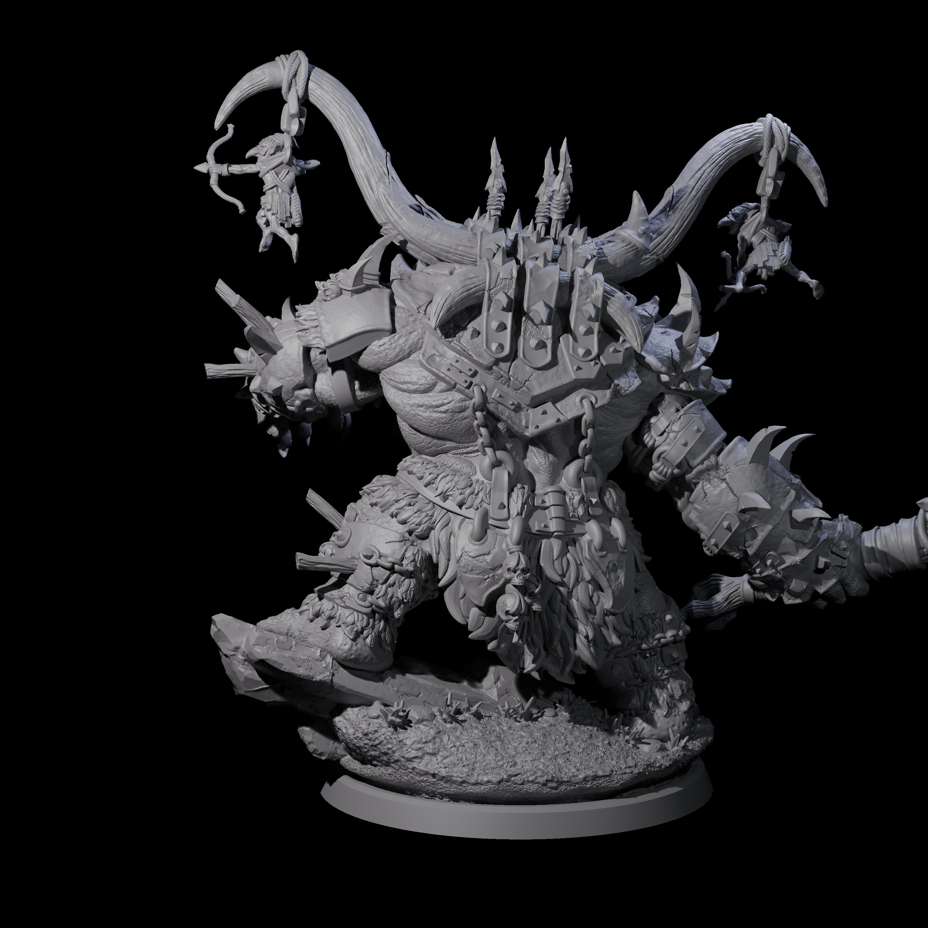 Hulking Ogre Juggernaut C Miniature for Dungeons and Dragons, Pathfinder or other TTRPGs