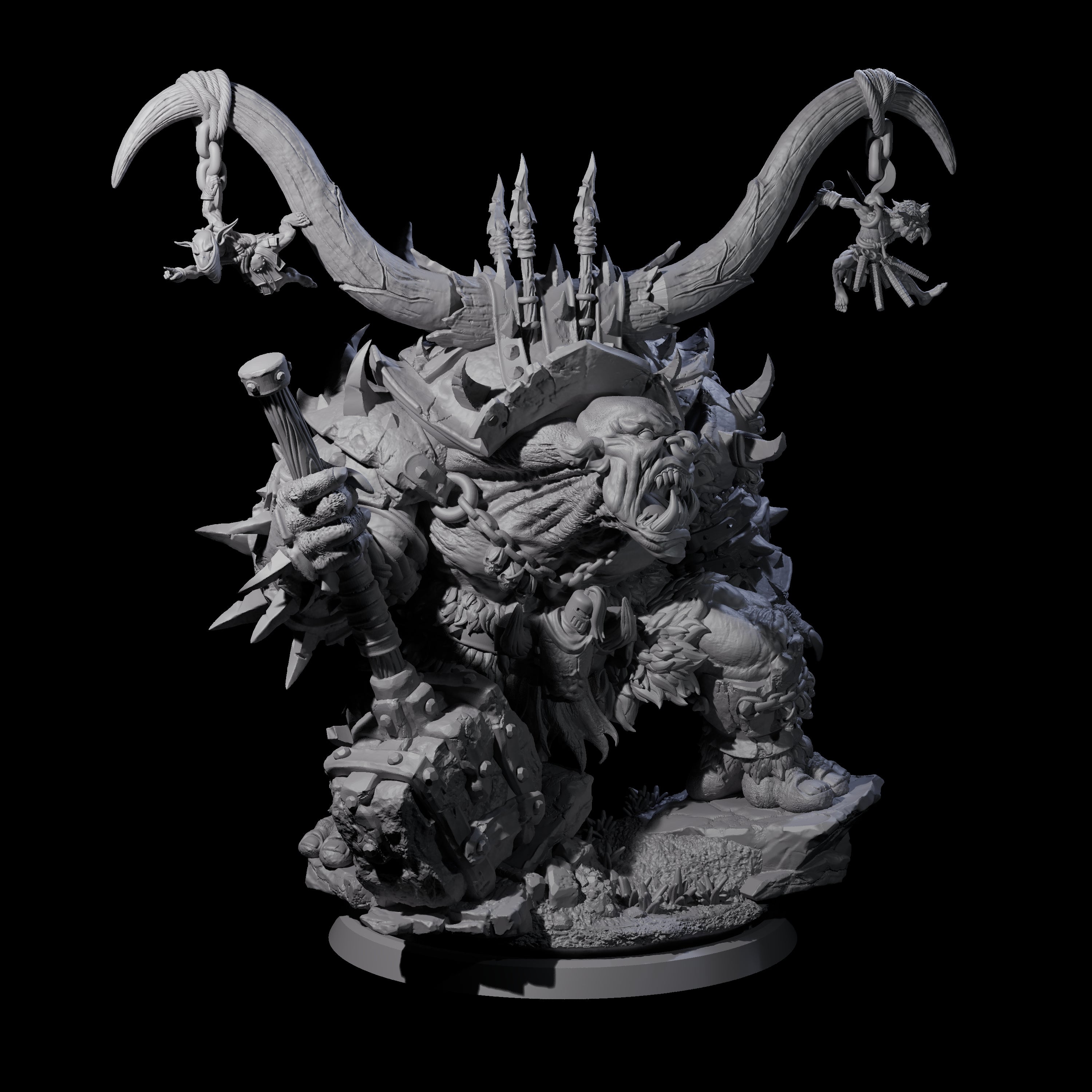 Hulking Ogre Juggernaut D Miniature for Dungeons and Dragons, Pathfinder or other TTRPGs