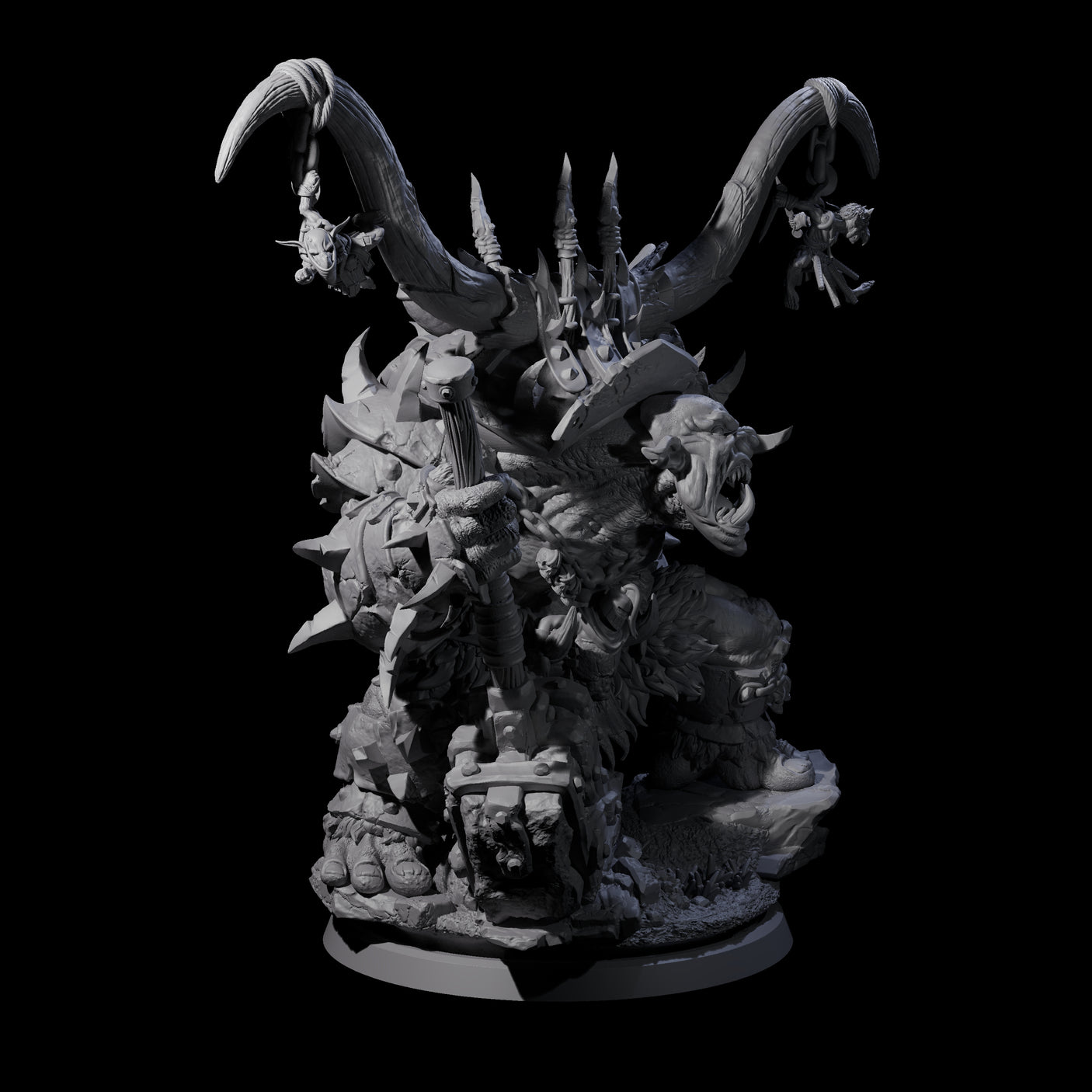 Hulking Ogre Juggernaut D Miniature for Dungeons and Dragons, Pathfinder or other TTRPGs