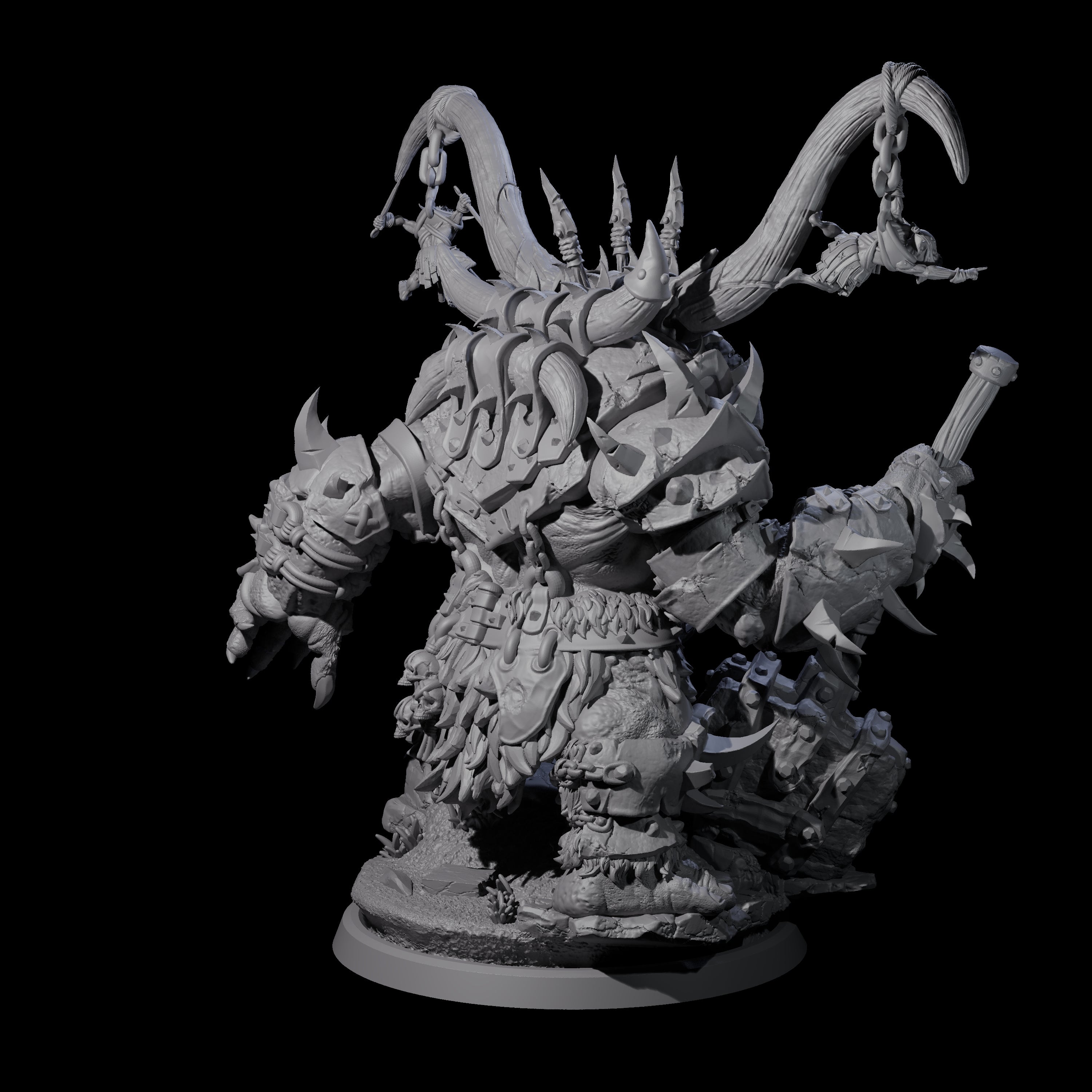 Hulking Ogre Juggernaut D Miniature for Dungeons and Dragons, Pathfinder or other TTRPGs