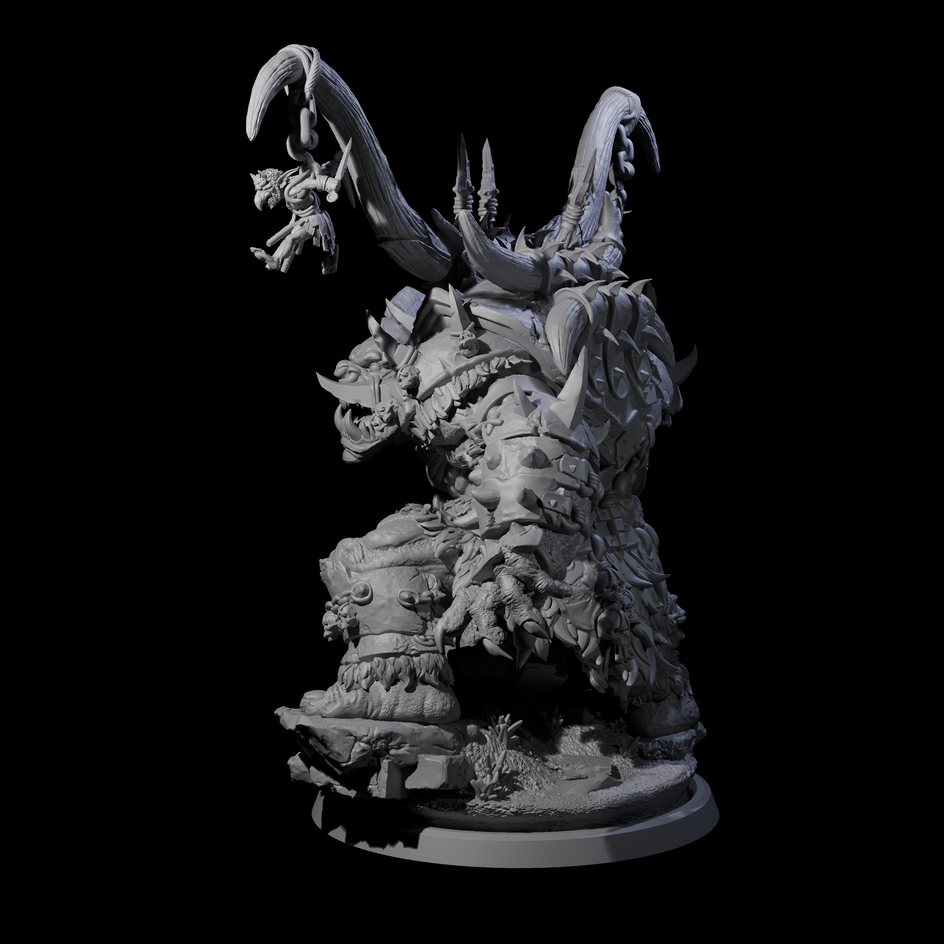 Hulking Ogre Juggernaut D Miniature for Dungeons and Dragons, Pathfinder or other TTRPGs