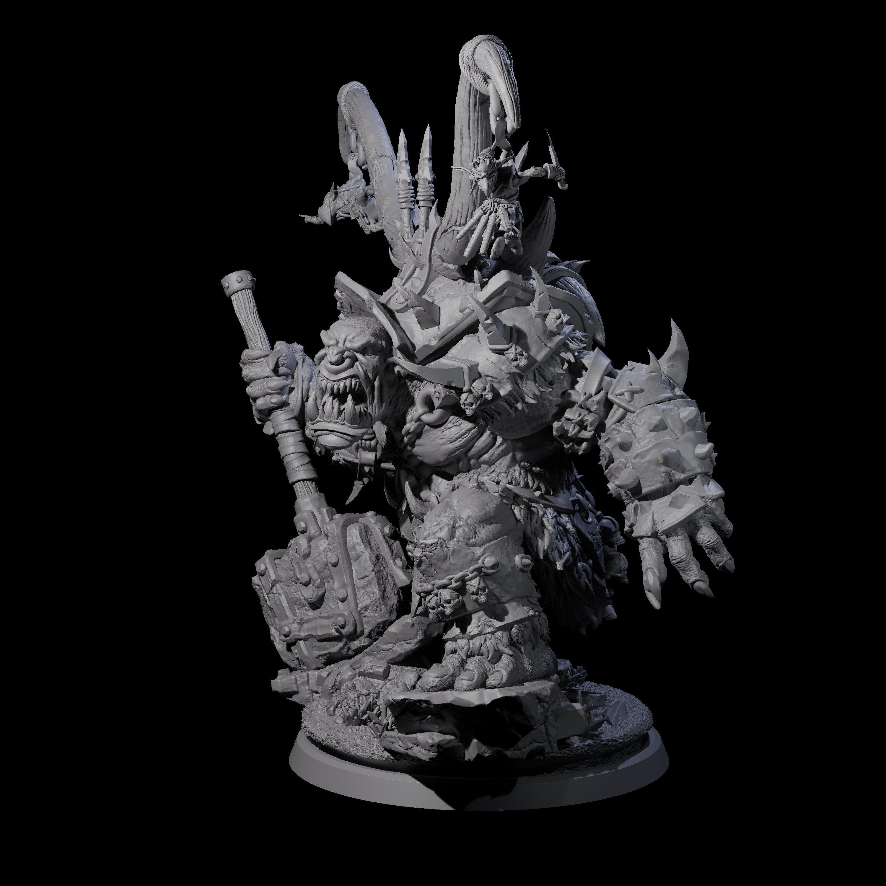Hulking Ogre Juggernaut D Miniature for Dungeons and Dragons, Pathfinder or other TTRPGs