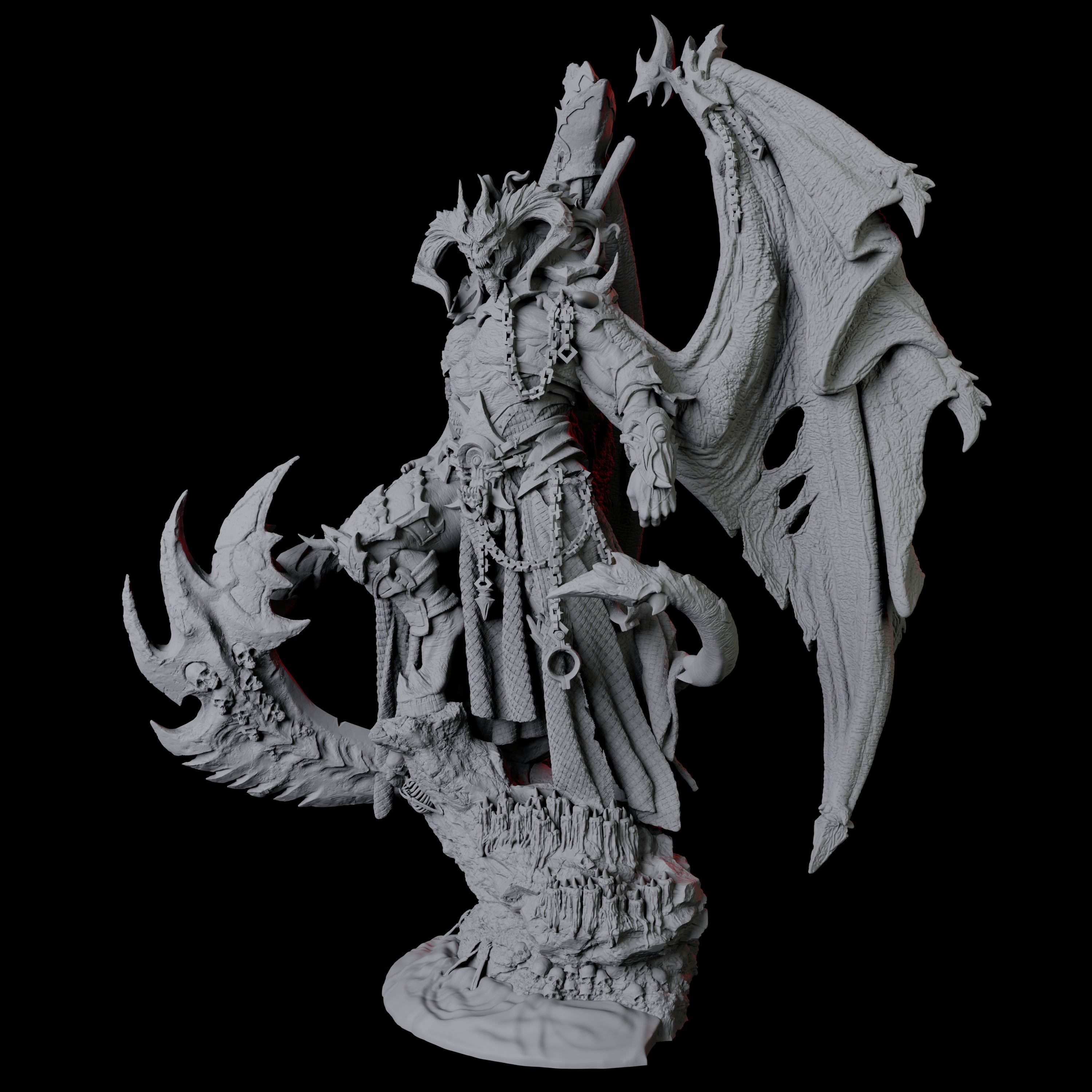 Hulking Pit Fiend Miniature for Dungeons and Dragons, Pathfinder or other TTRPGs