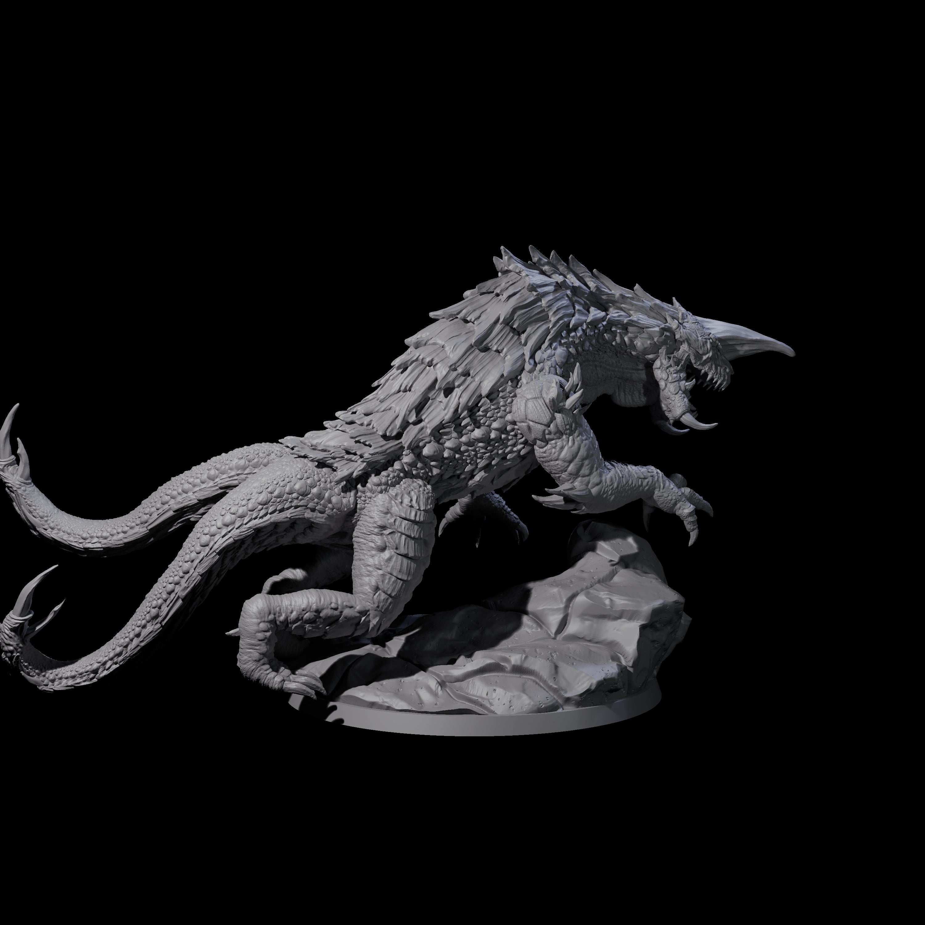 Hulking Siege Drake A Miniature for Dungeons and Dragons, Pathfinder or other TTRPGs