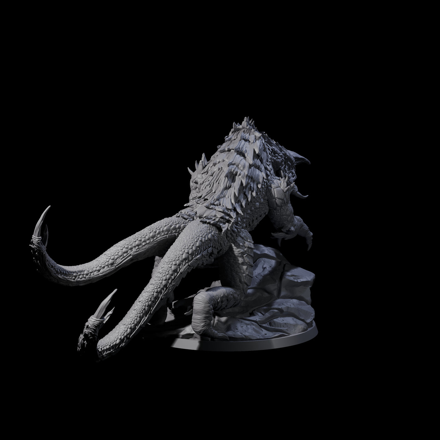 Hulking Siege Drake A Miniature for Dungeons and Dragons, Pathfinder or other TTRPGs