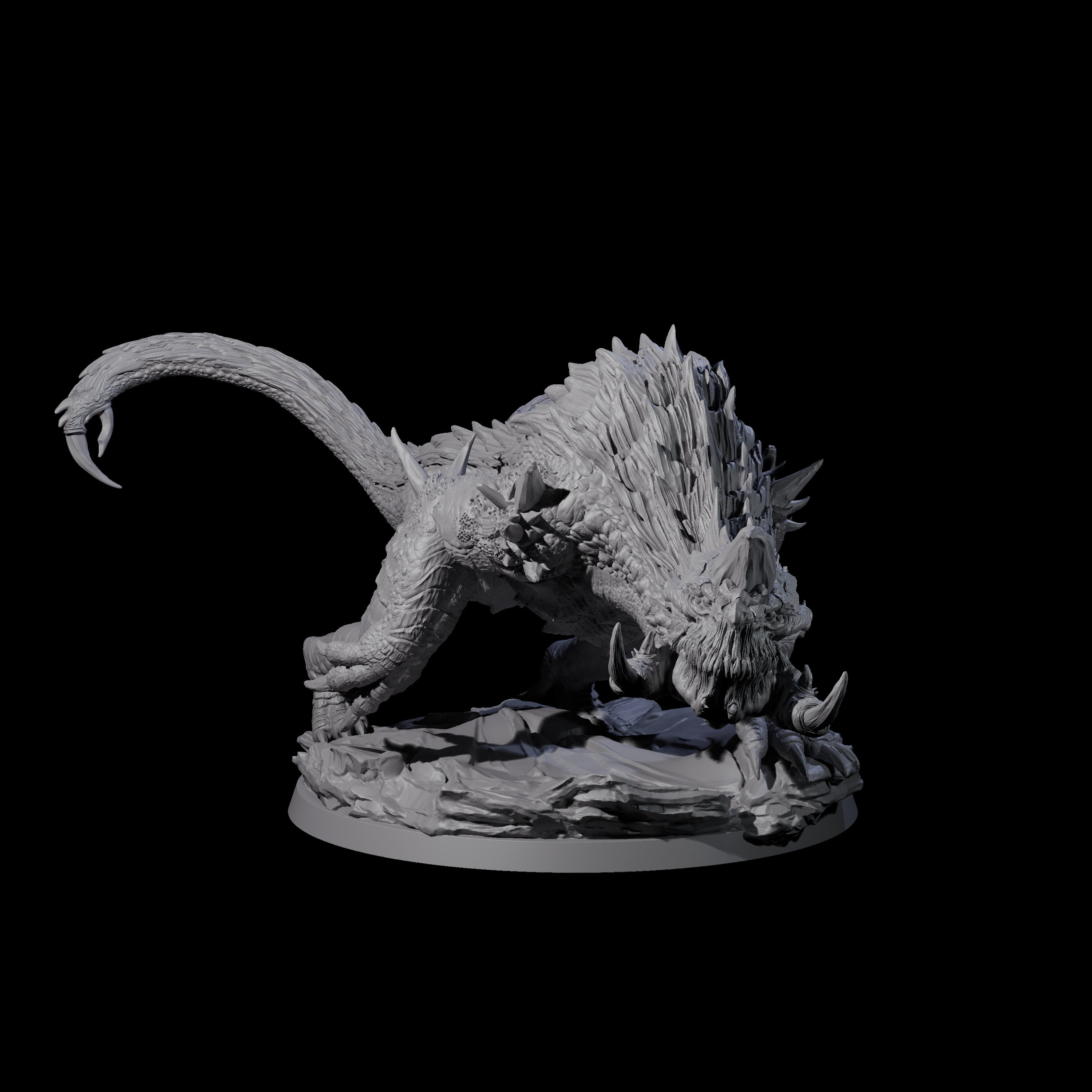 Hulking Siege Drake B Miniature for Dungeons and Dragons, Pathfinder or other TTRPGs