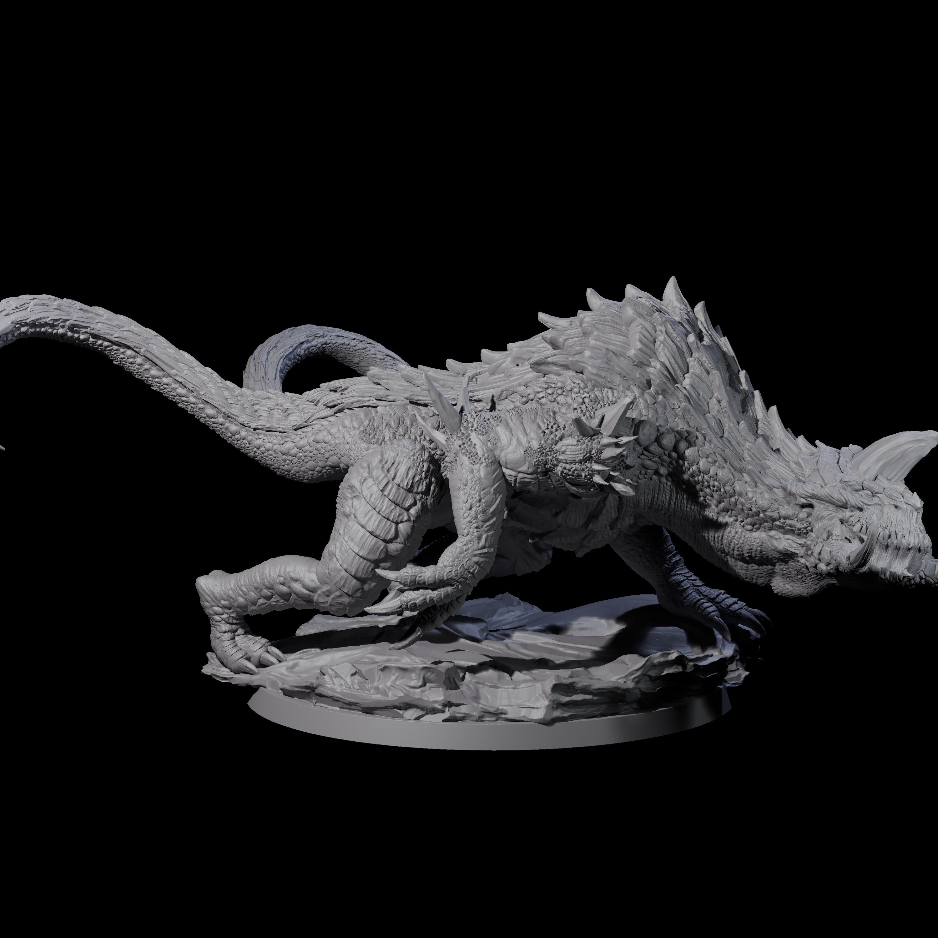 Hulking Siege Drake B Miniature for Dungeons and Dragons, Pathfinder or other TTRPGs