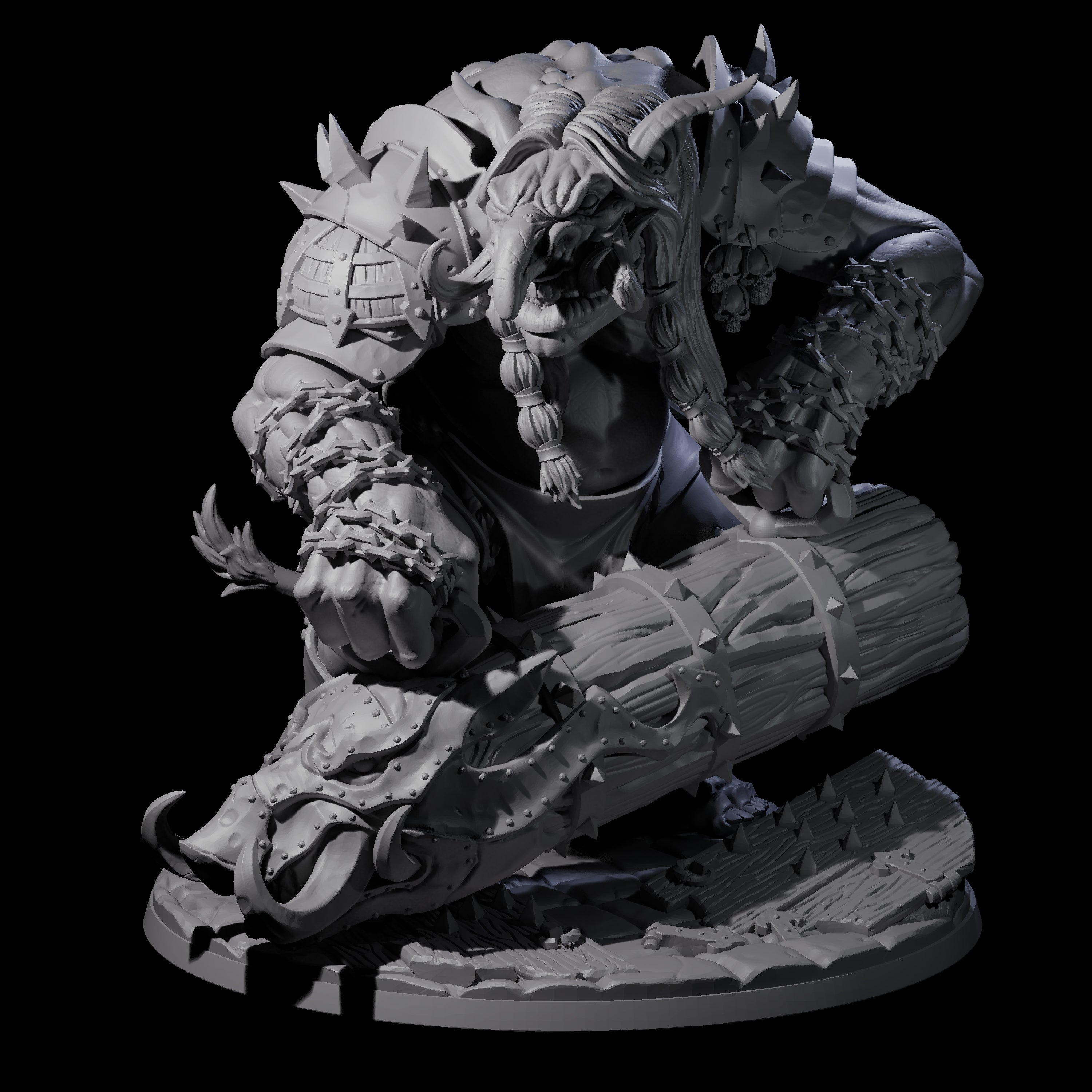 Hulking Siege Troll Miniature for Dungeons and Dragons, Pathfinder or other TTRPGs