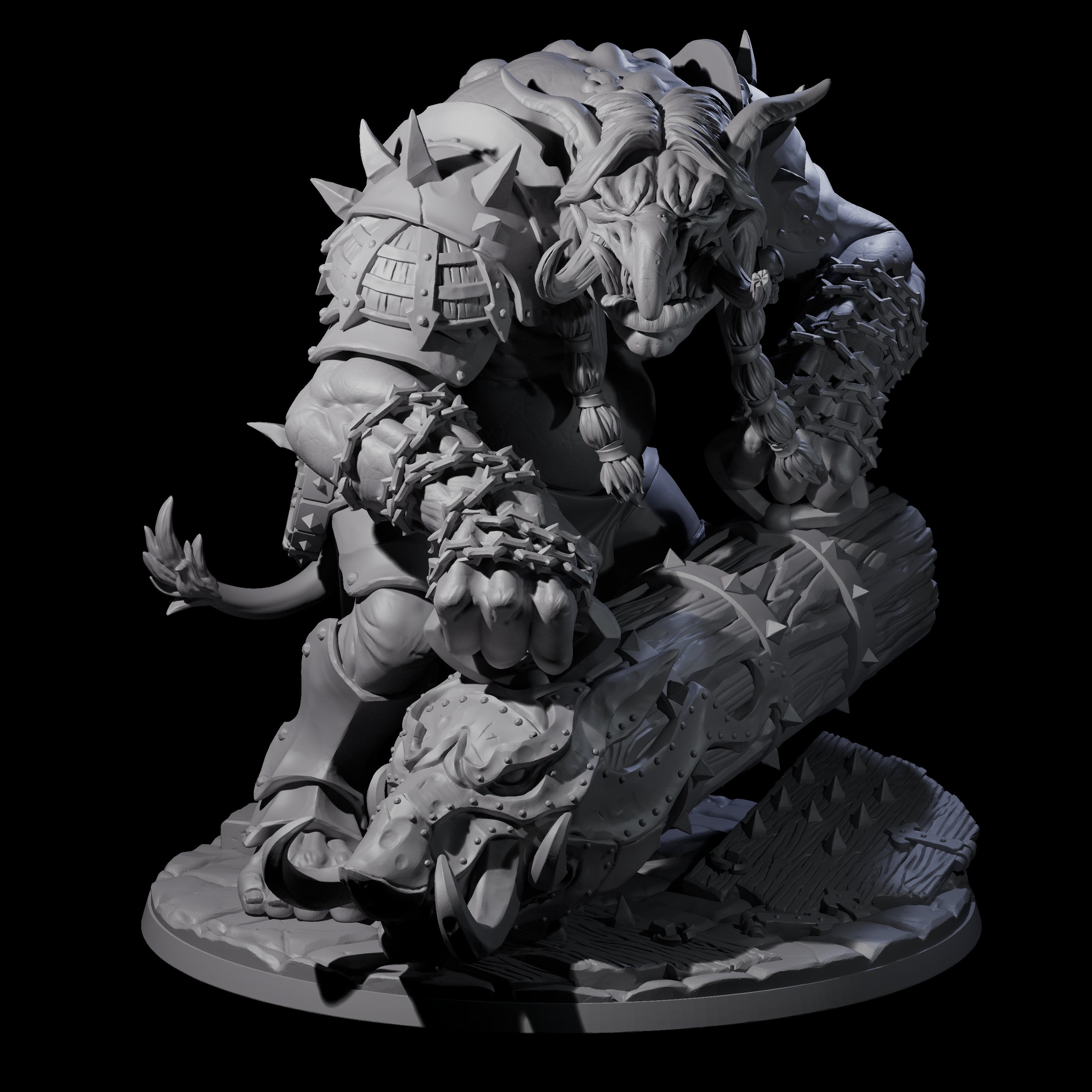 Hulking Siege Troll Miniature for Dungeons and Dragons, Pathfinder or other TTRPGs