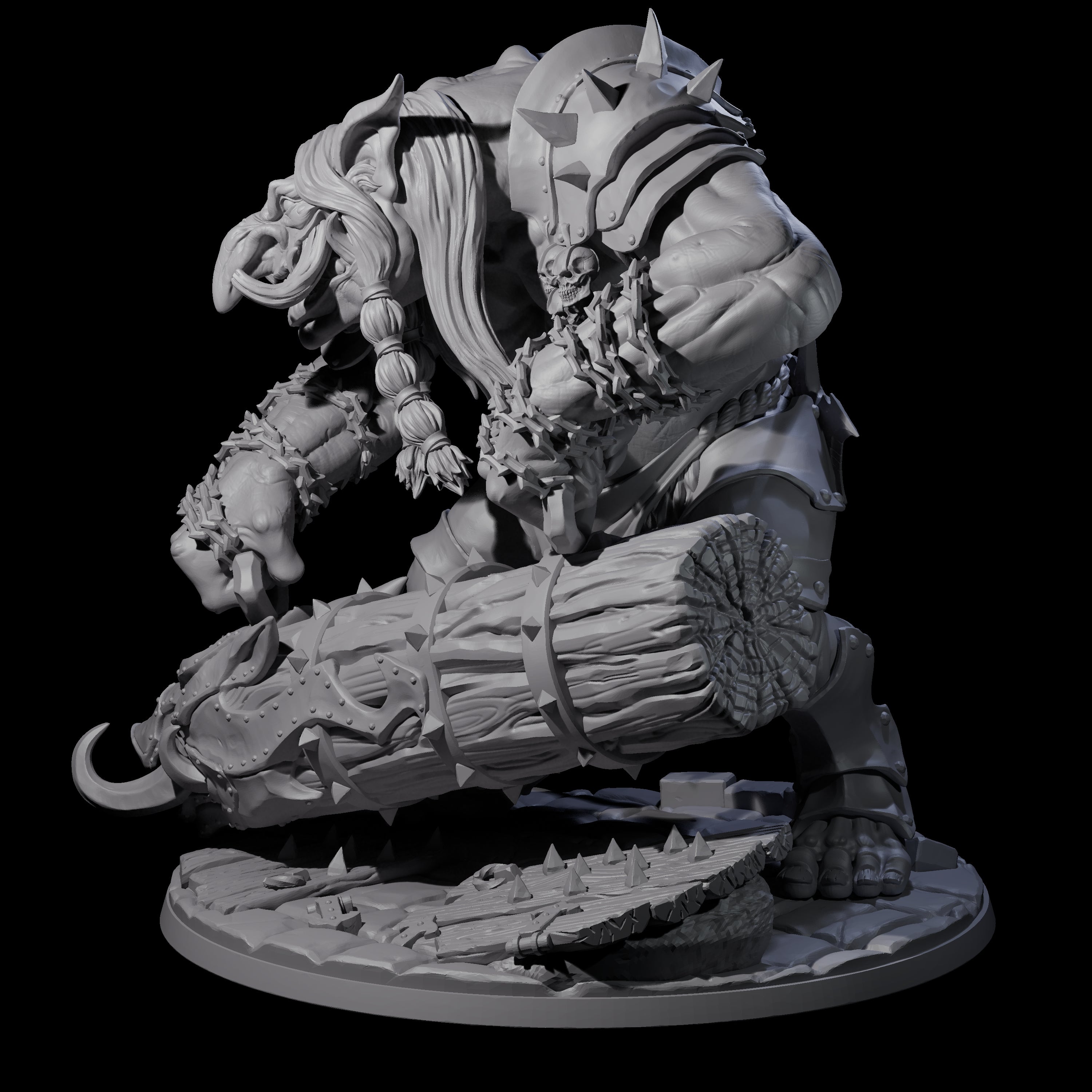 Hulking Siege Troll Miniature for Dungeons and Dragons, Pathfinder or other TTRPGs