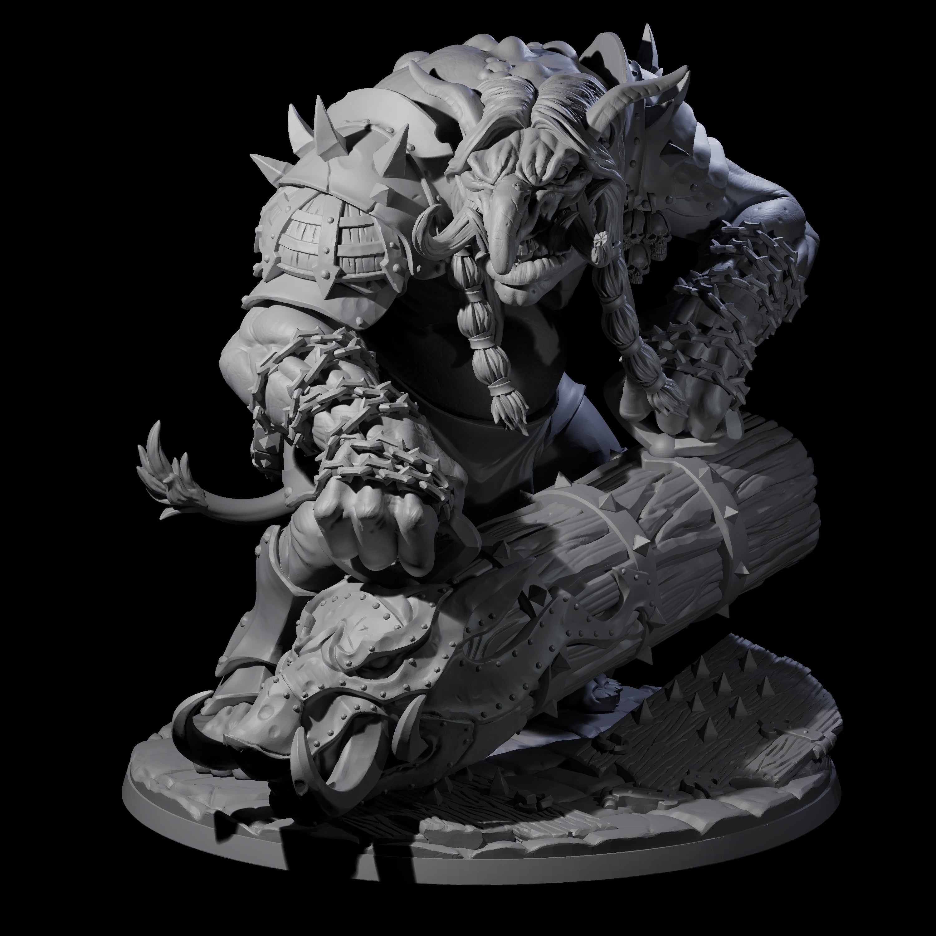 Hulking Siege Troll Miniature for Dungeons and Dragons, Pathfinder or other TTRPGs