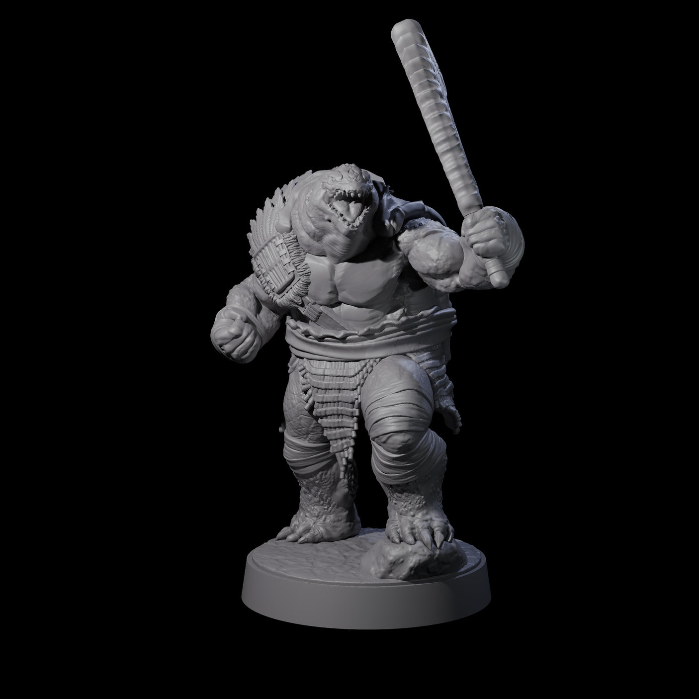 Hulking Skum Brute A Miniature for Dungeons and Dragons, Pathfinder or other TTRPGs