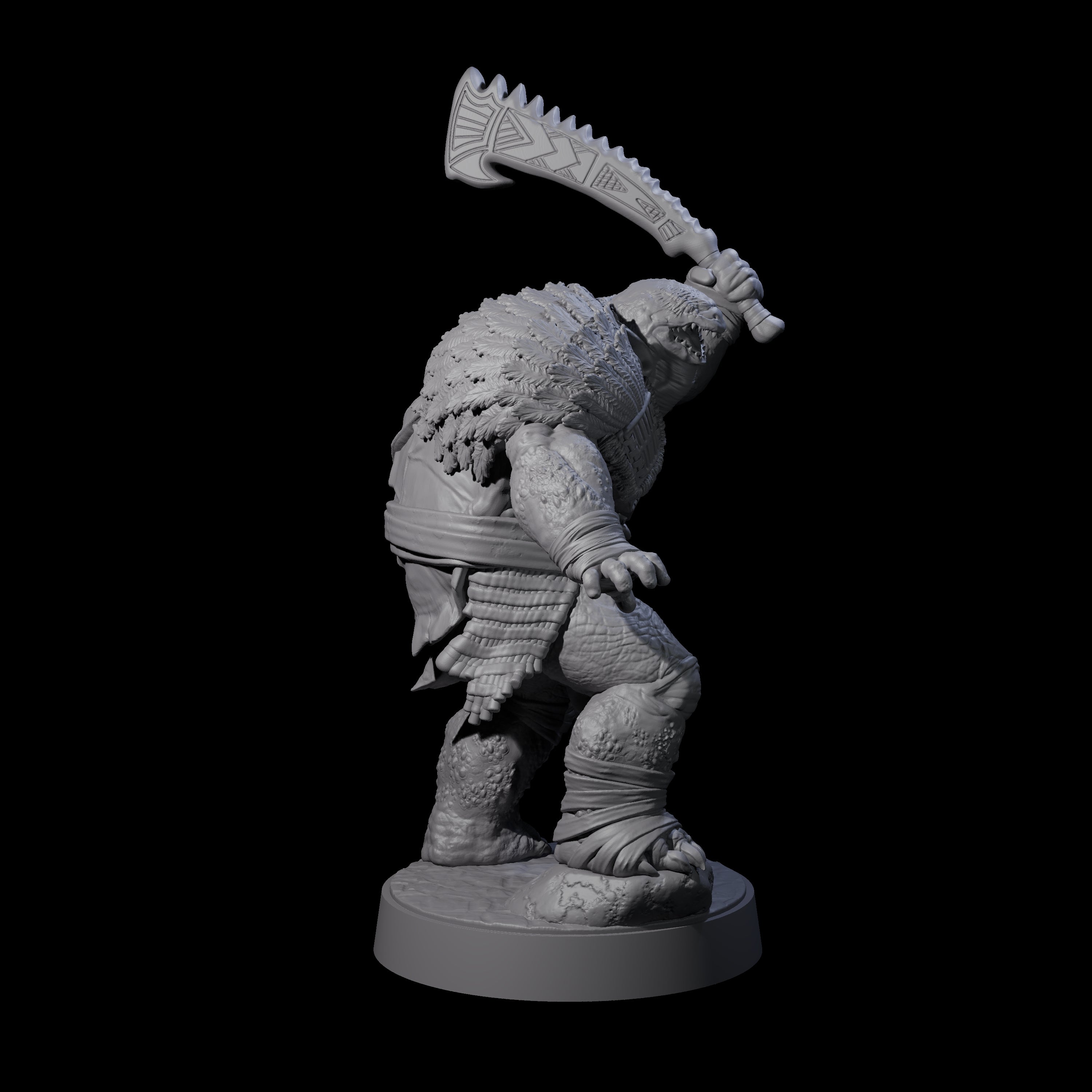Hulking Skum Brute F Miniature for Dungeons and Dragons, Pathfinder or other TTRPGs
