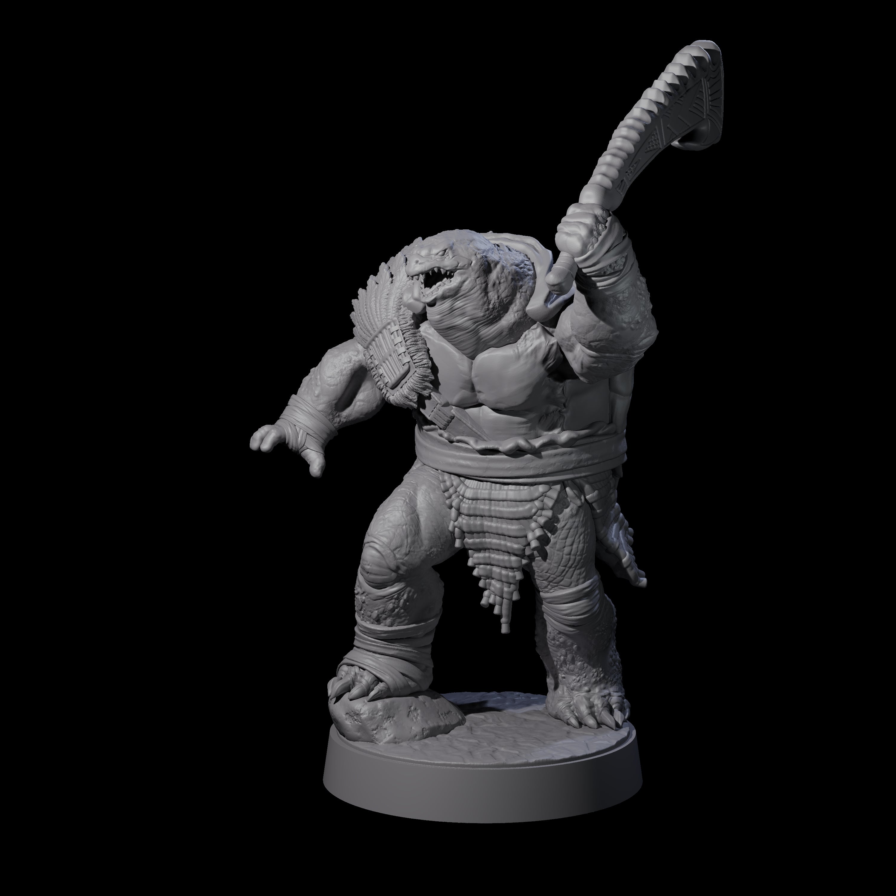 Hulking Skum Brute F Miniature for Dungeons and Dragons, Pathfinder or other TTRPGs
