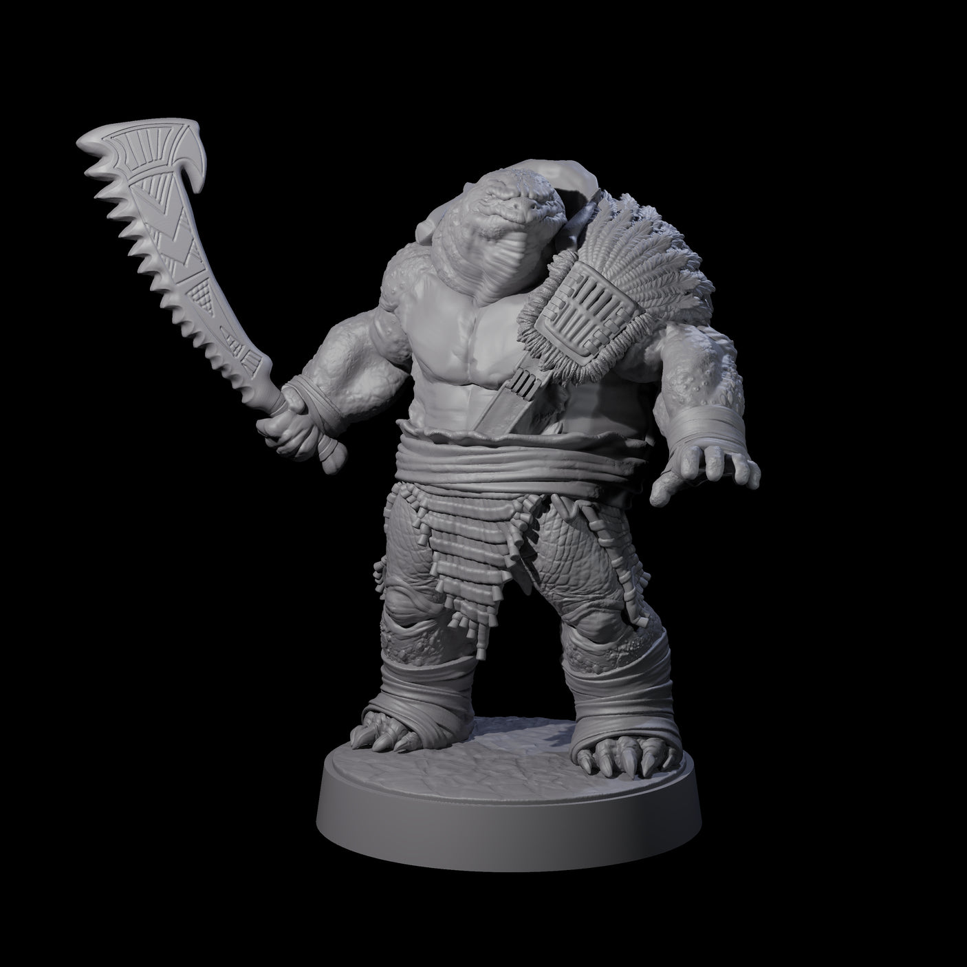 Hulking Skum Brute H Miniature for Dungeons and Dragons, Pathfinder or other TTRPGs